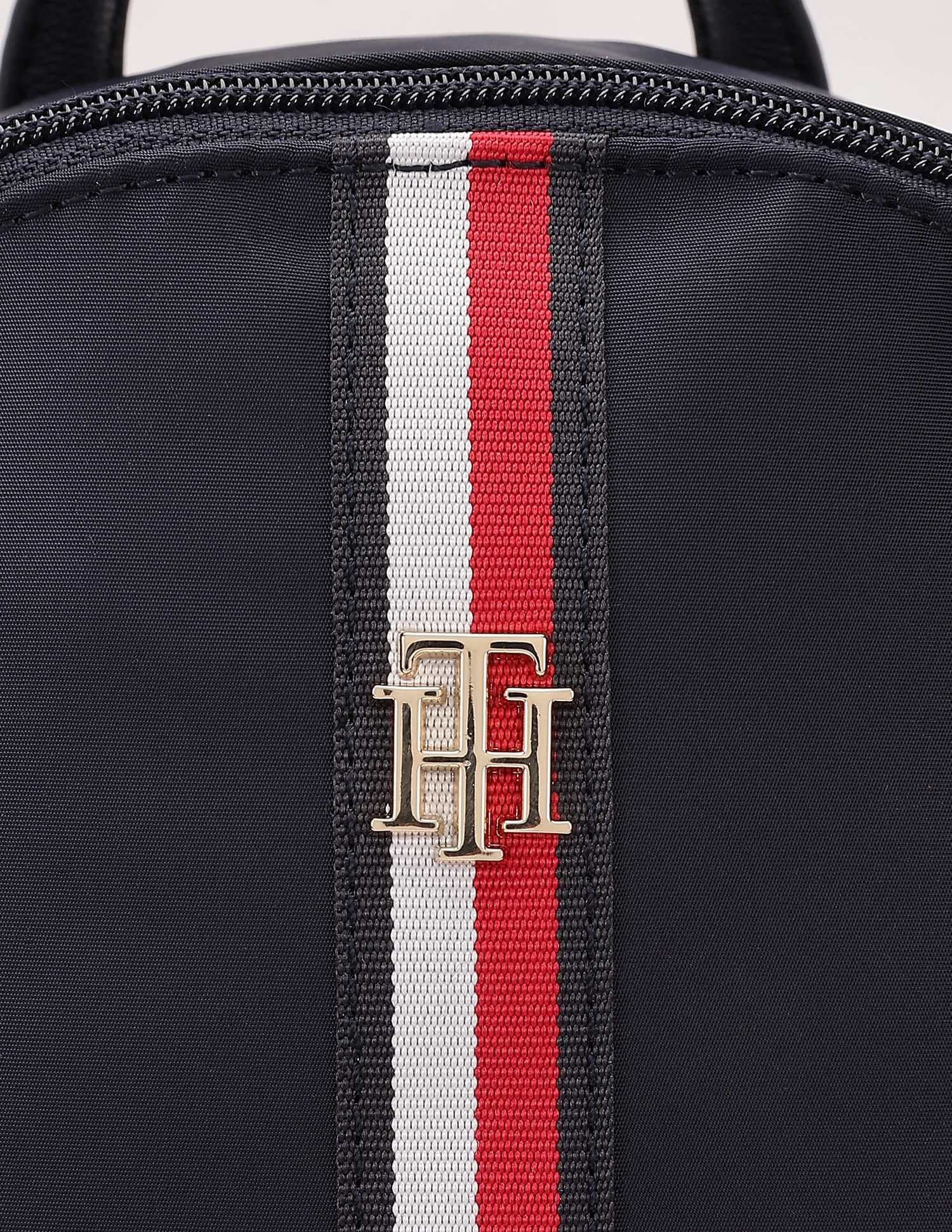 Tommy Hilfiger Solid Blue Nylon Backpack