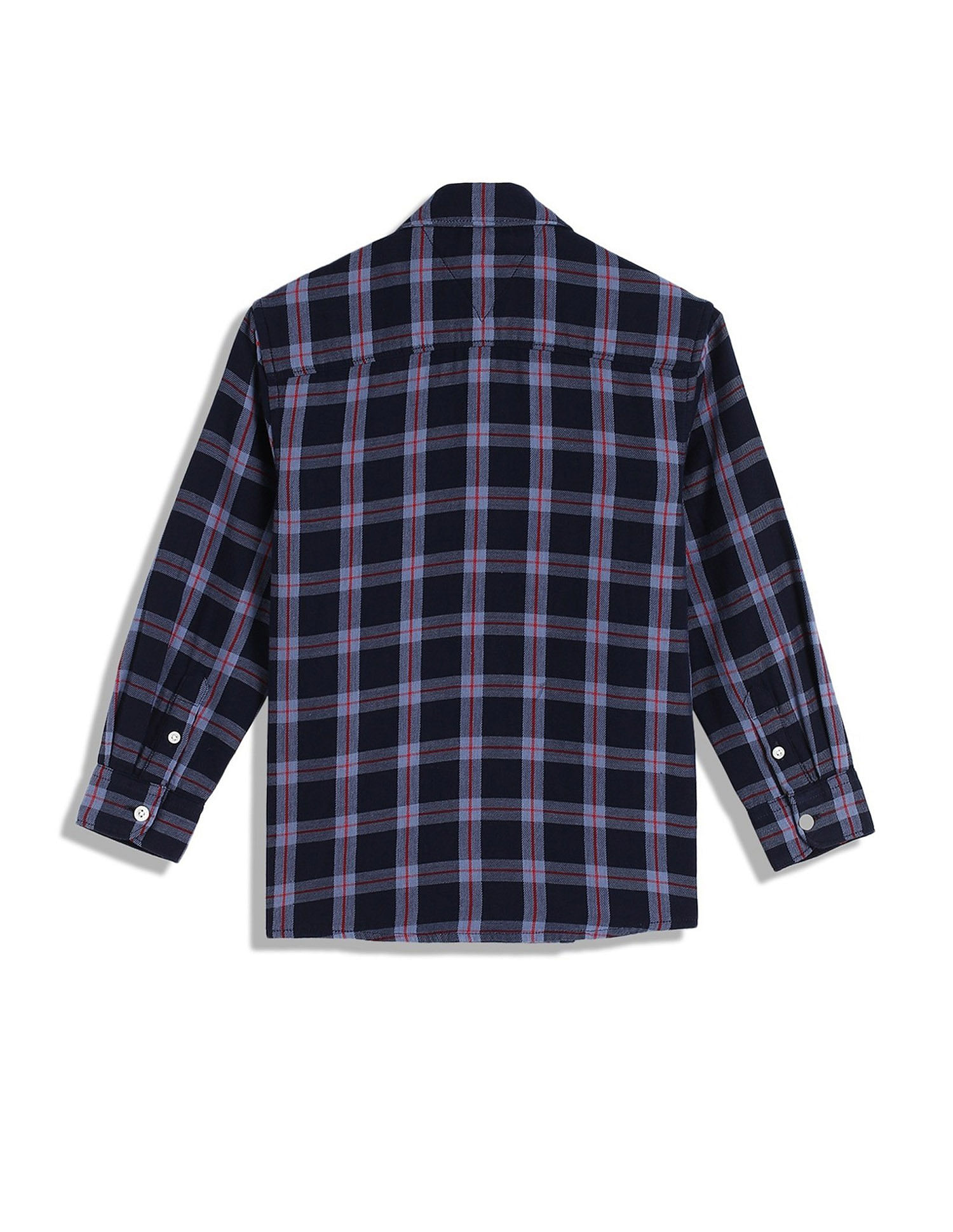 Tommy Hilfiger Boys Blue Plaid Checked Shirt