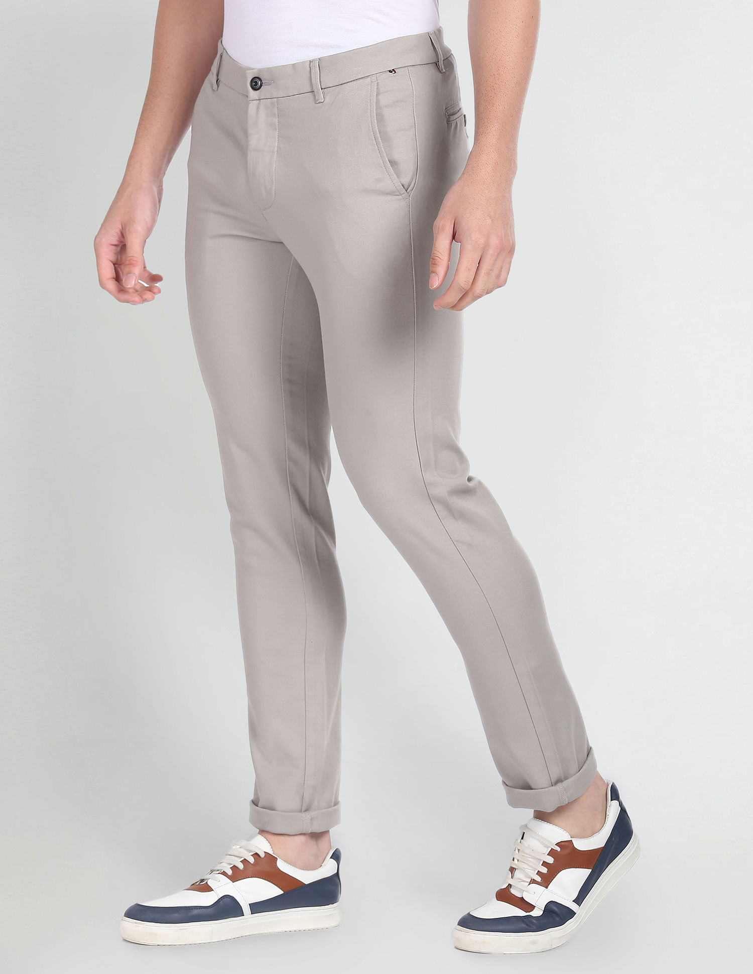 Arrow Sports Low Rise Slim Fit Trousers