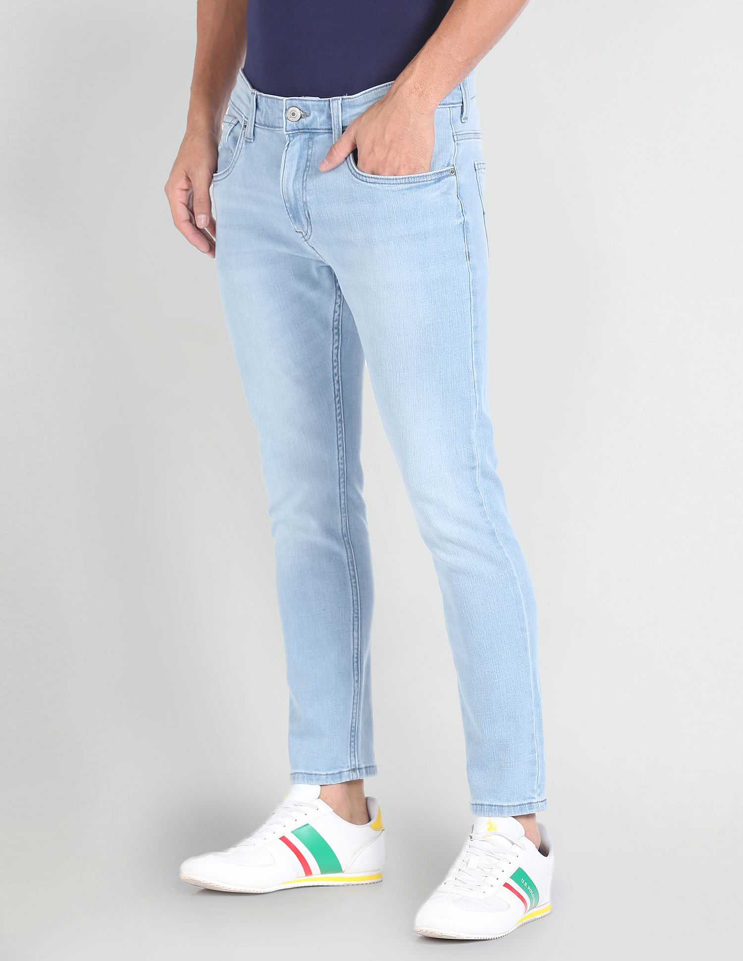 U.S. Polo Assn. Denim Co. Henry Cropped Fit Blue Jeans