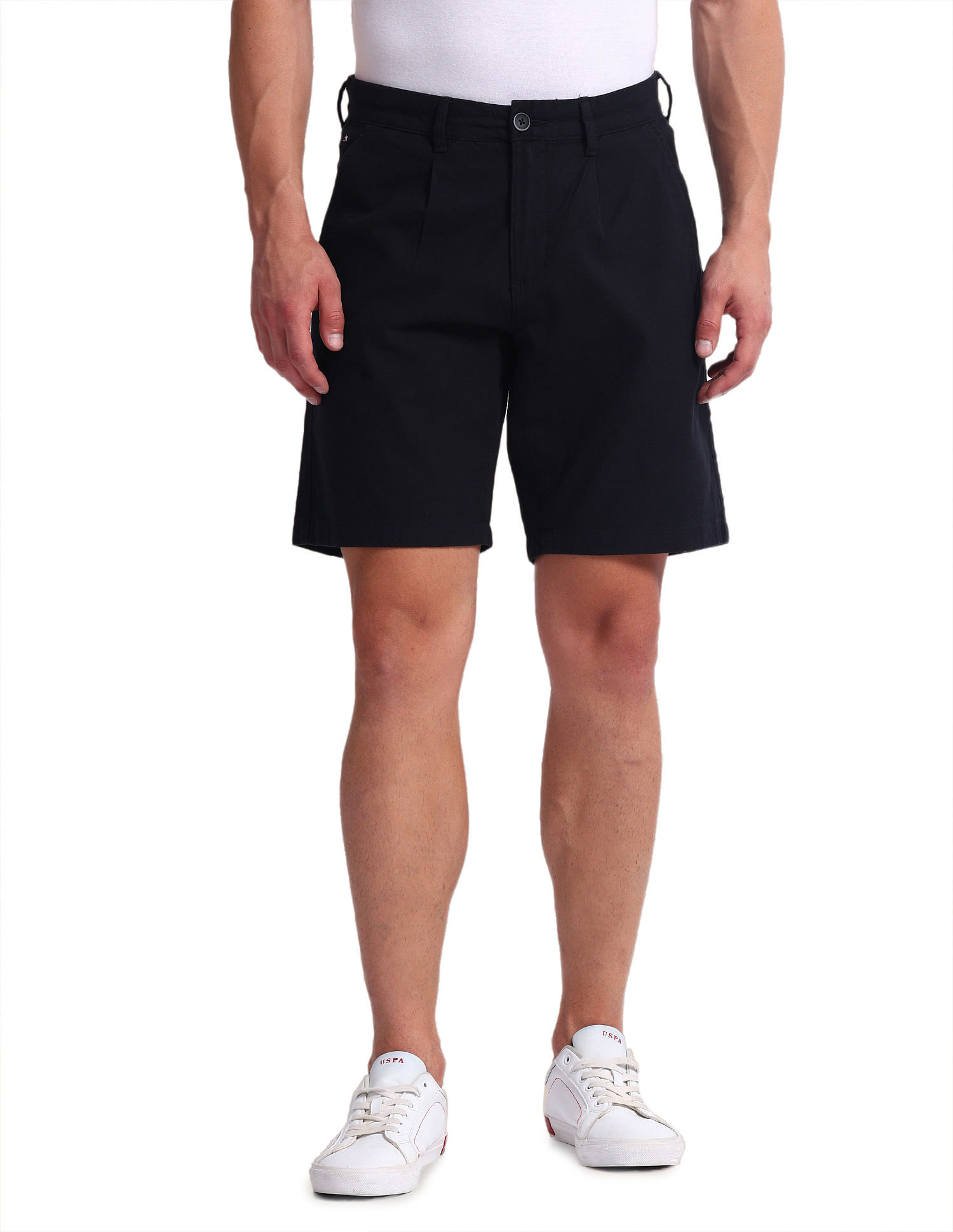 U.S. Polo Assn. Slim Straight Cotton Linen Shorts