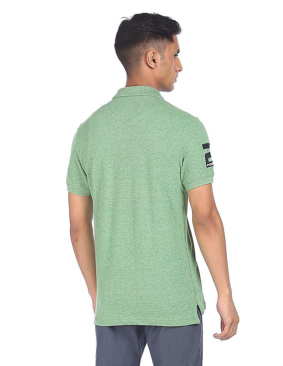 U.S. Polo Assn. Denim Co. Short Sleeve Heathered Polo Shirt