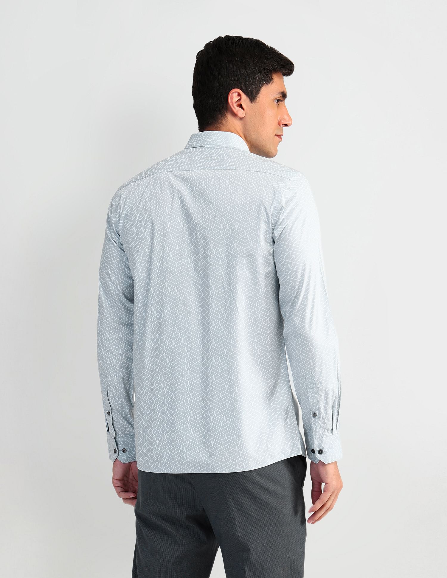Arrow Geometric Pattern Cotton Shirt