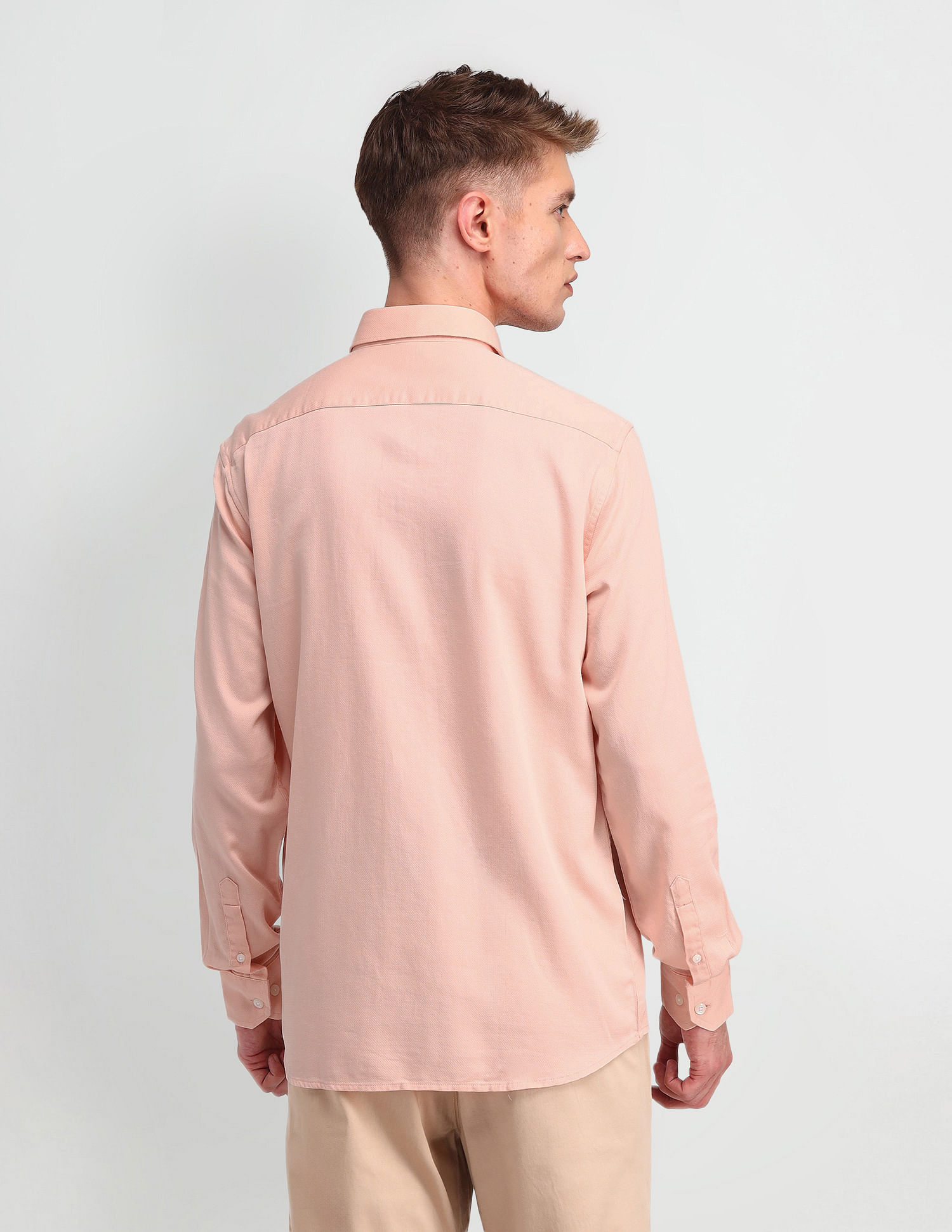 Arrow Sports Solid Dobby Shirt