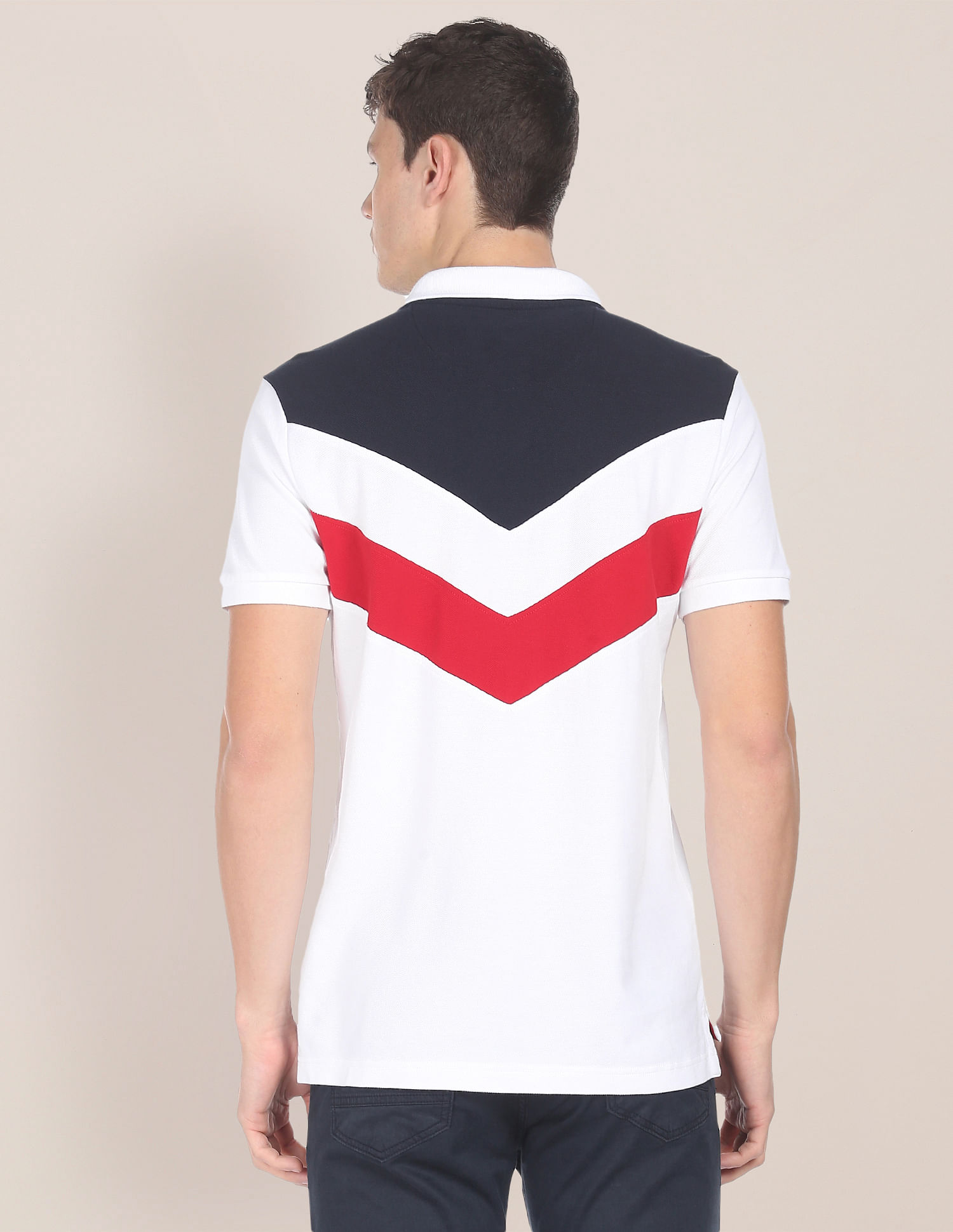 U.S. Polo Assn. Cotton Colour Block Polo Shirt