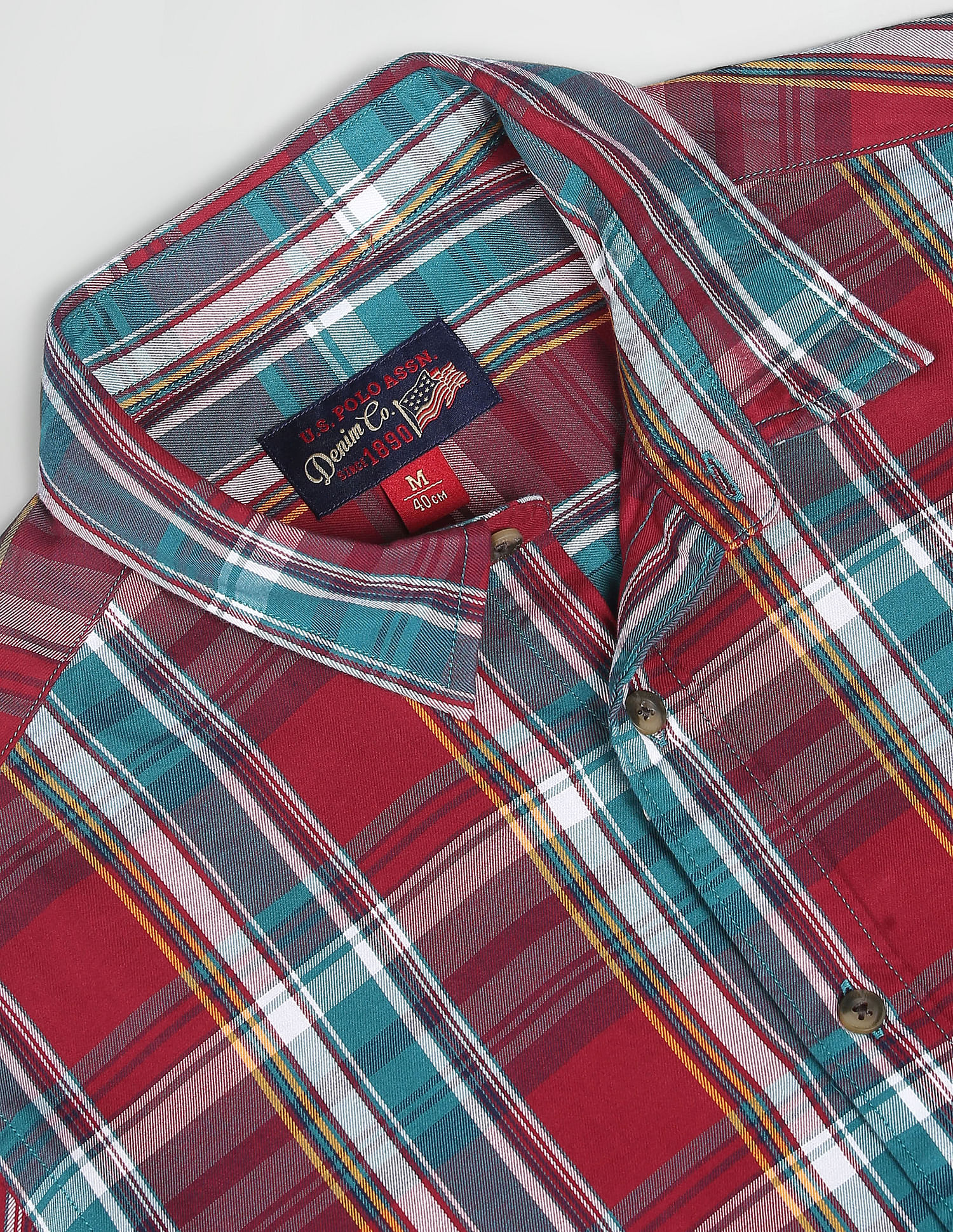U.S. Polo Assn. Denim Co. Tartan Check Twill Slim Shirt