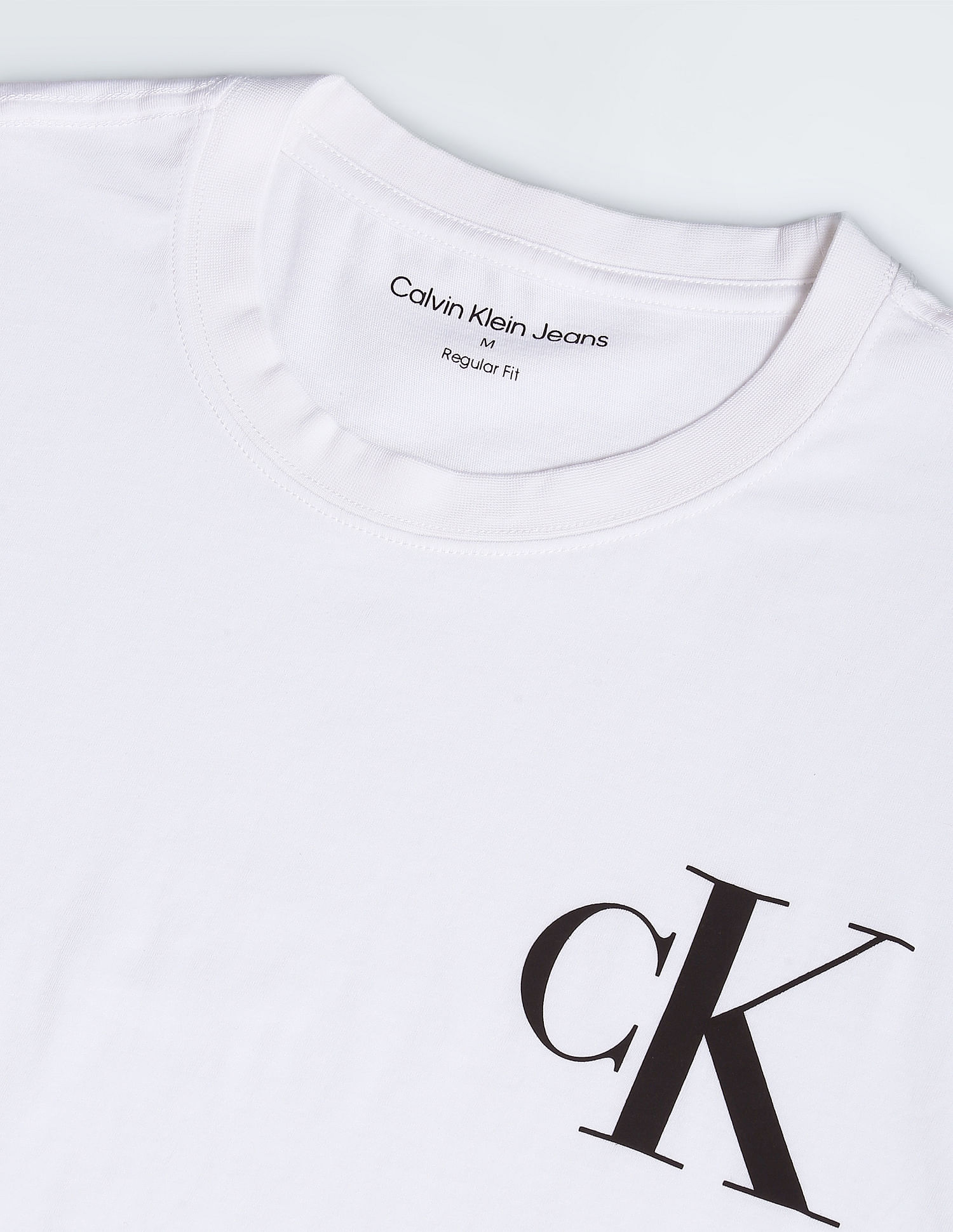 Calvin Klein Transitional Cotton Solid Monogram T-Shirt