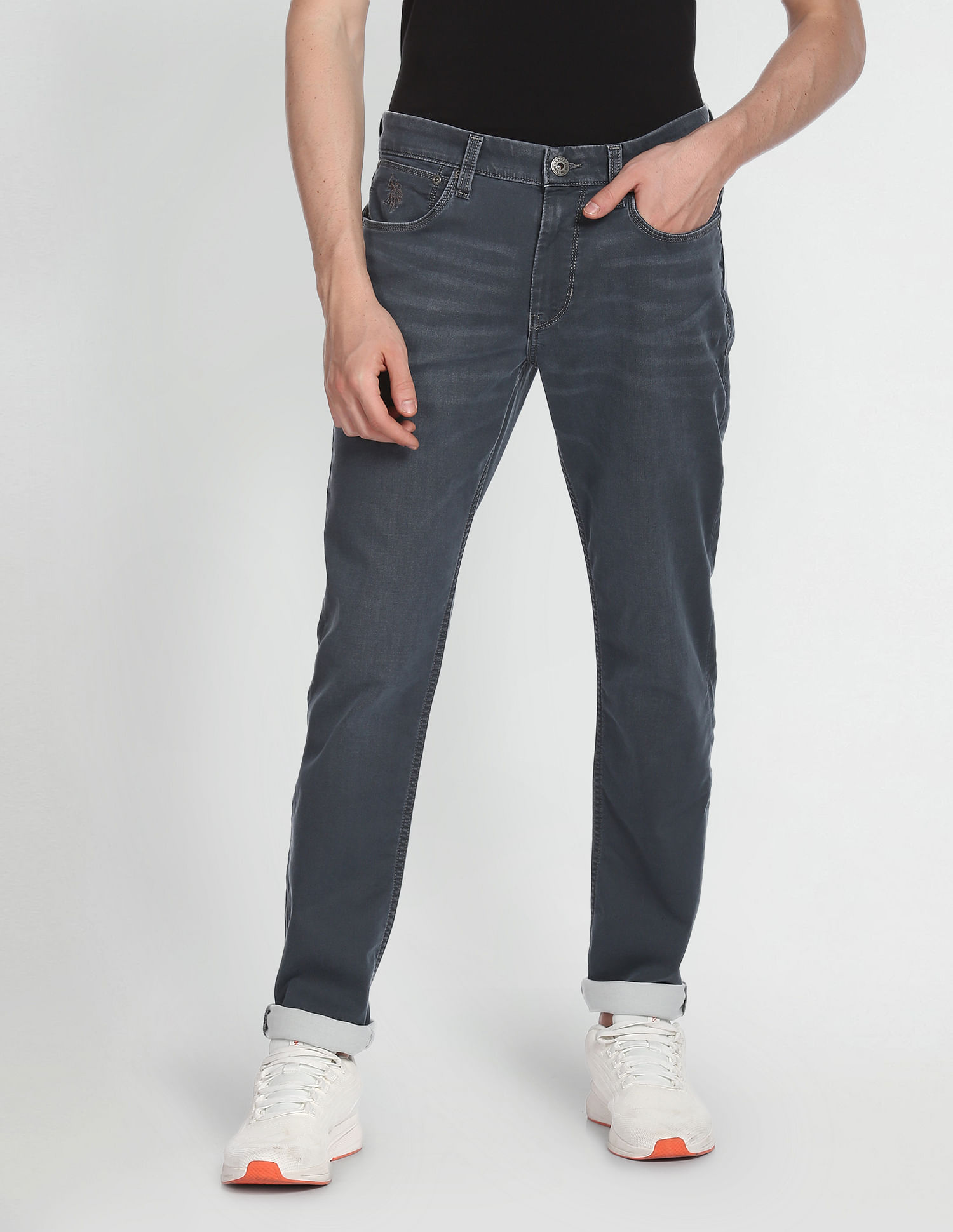 U.S. Polo Assn. Denim Co. Brandon Slim Tapered Fit Grey Jeans