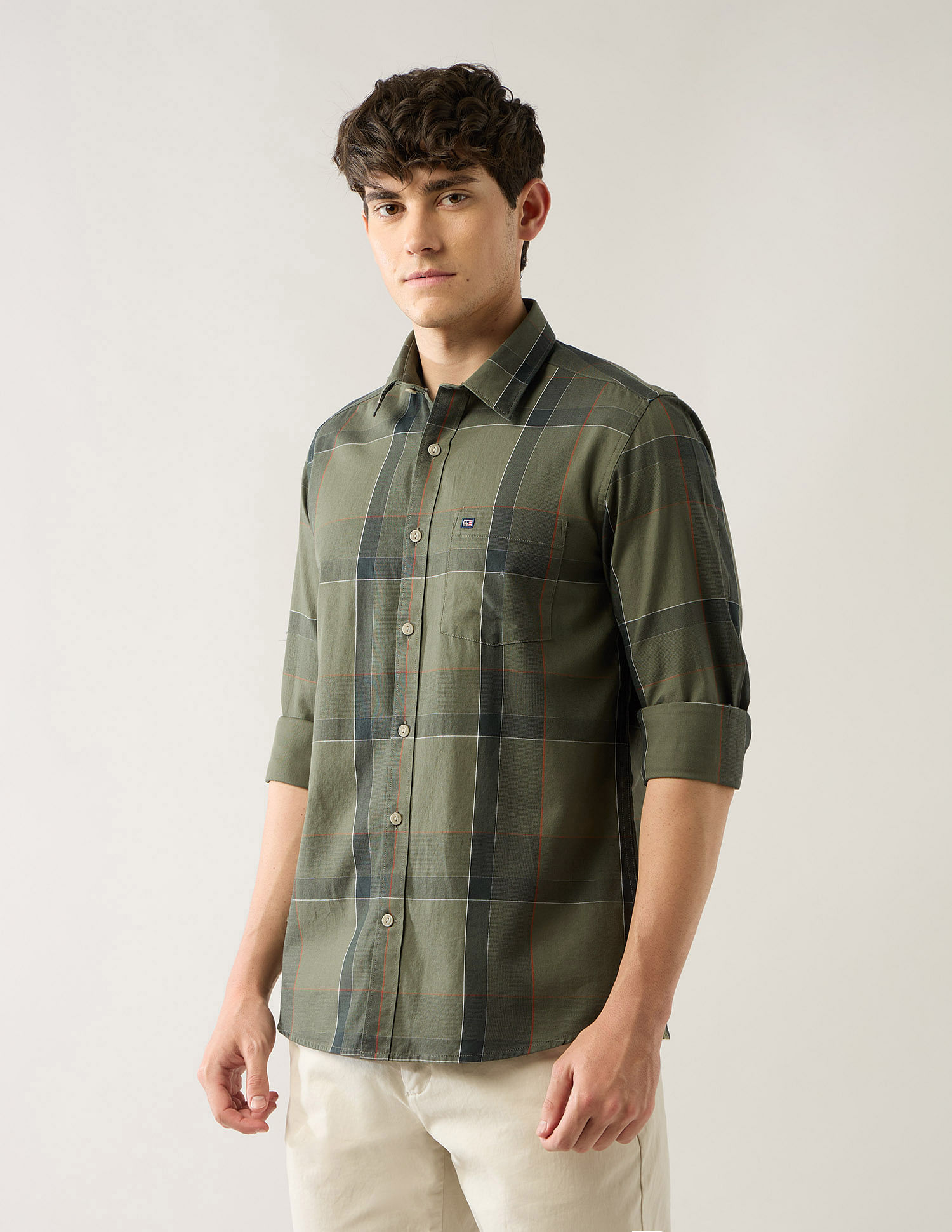 Arrow Sport Tartan Checked Regular Fit Shirt