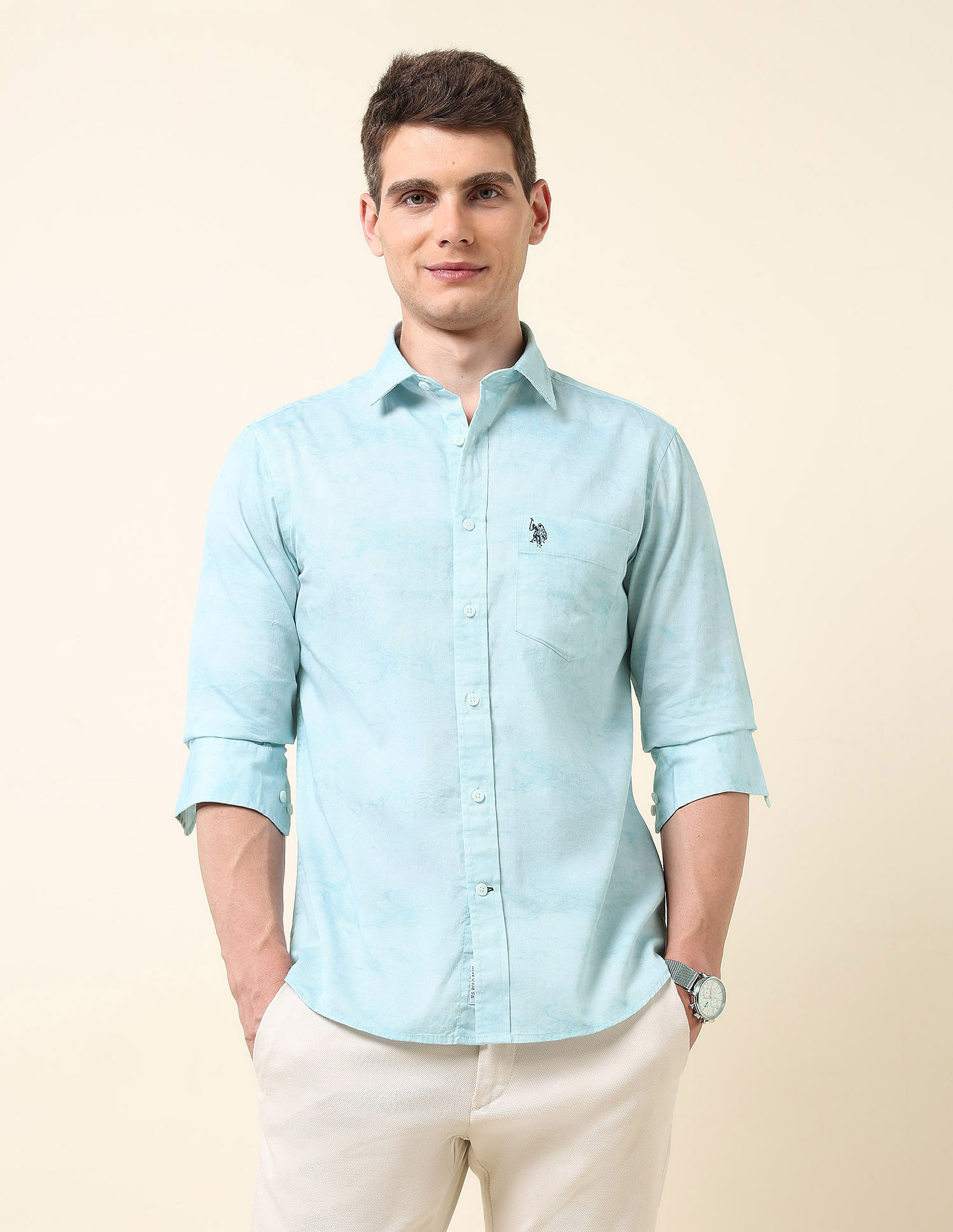 U.S. Polo Assn. Abstract Printed Twill Shirt