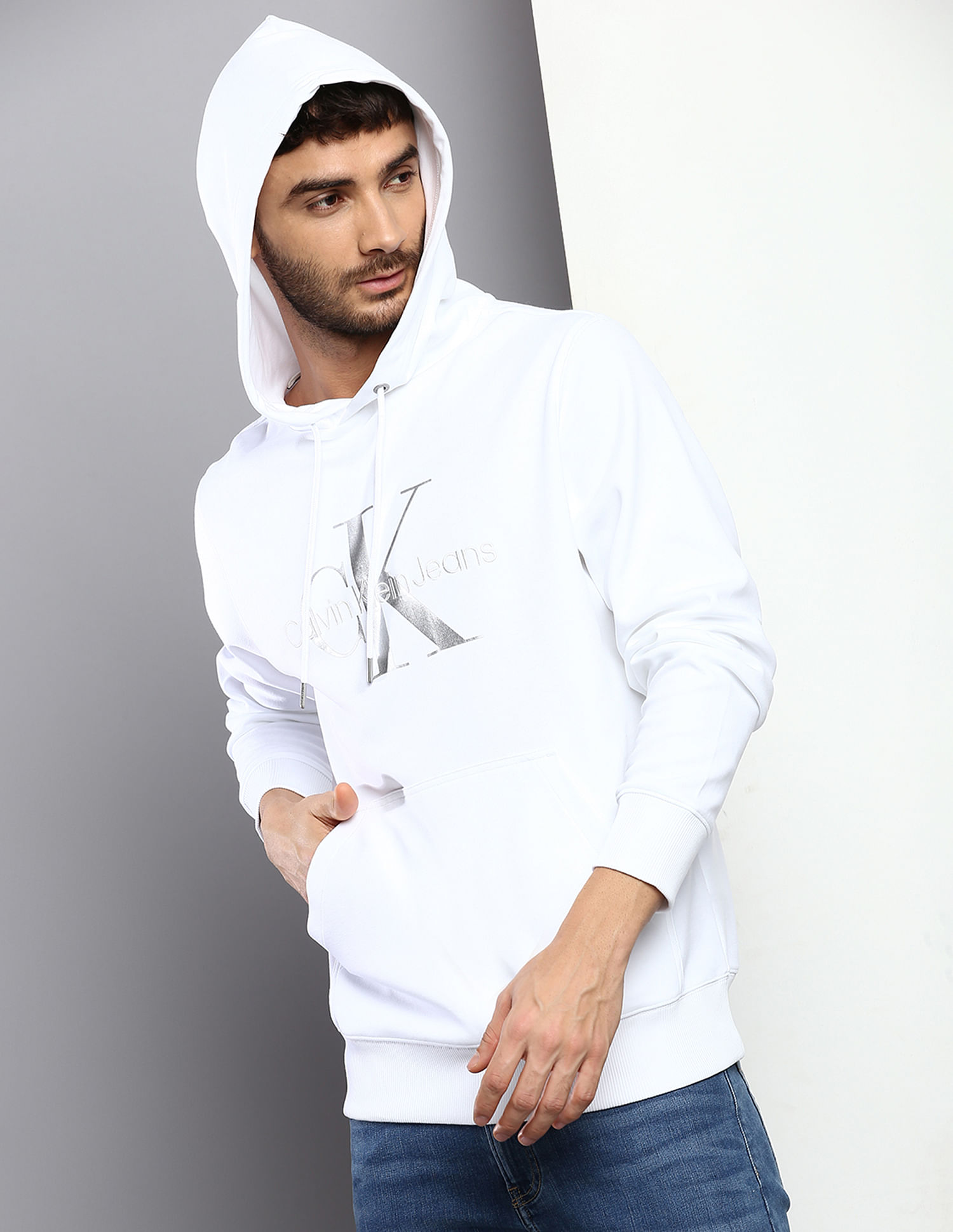 Buy Calvin Klein Jeans Mock Neck Jacquard Sweatshirt - NNNOW.com