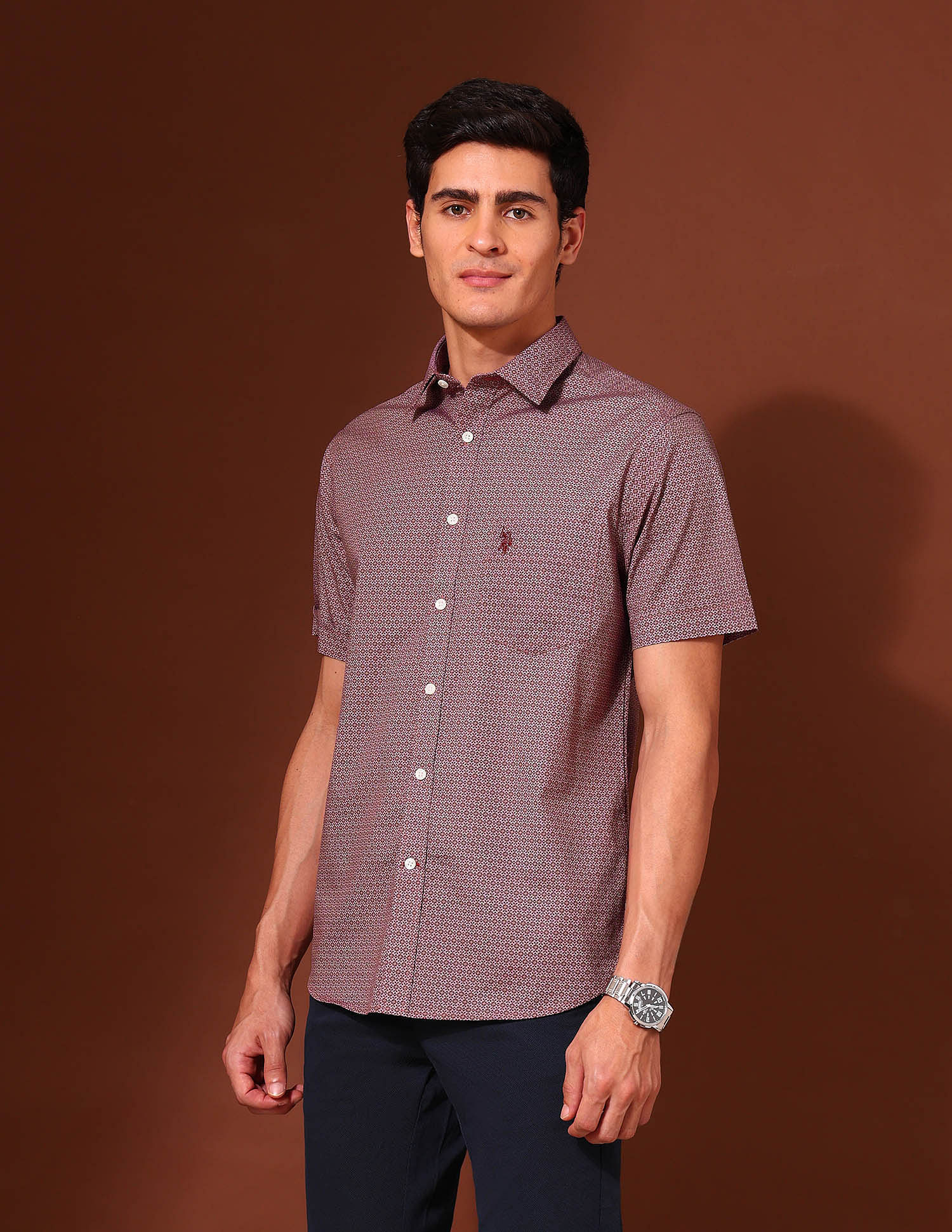 U.S. Polo Assn. Floral Printed Tailored Fit Shirt