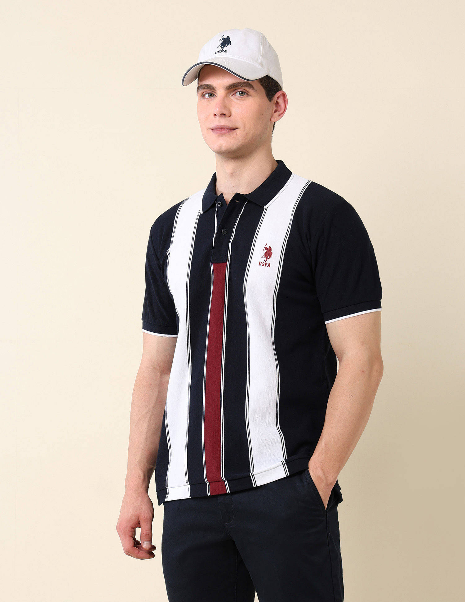 U.S. Polo Assn. Vertical Striped Classic Polo Shirt