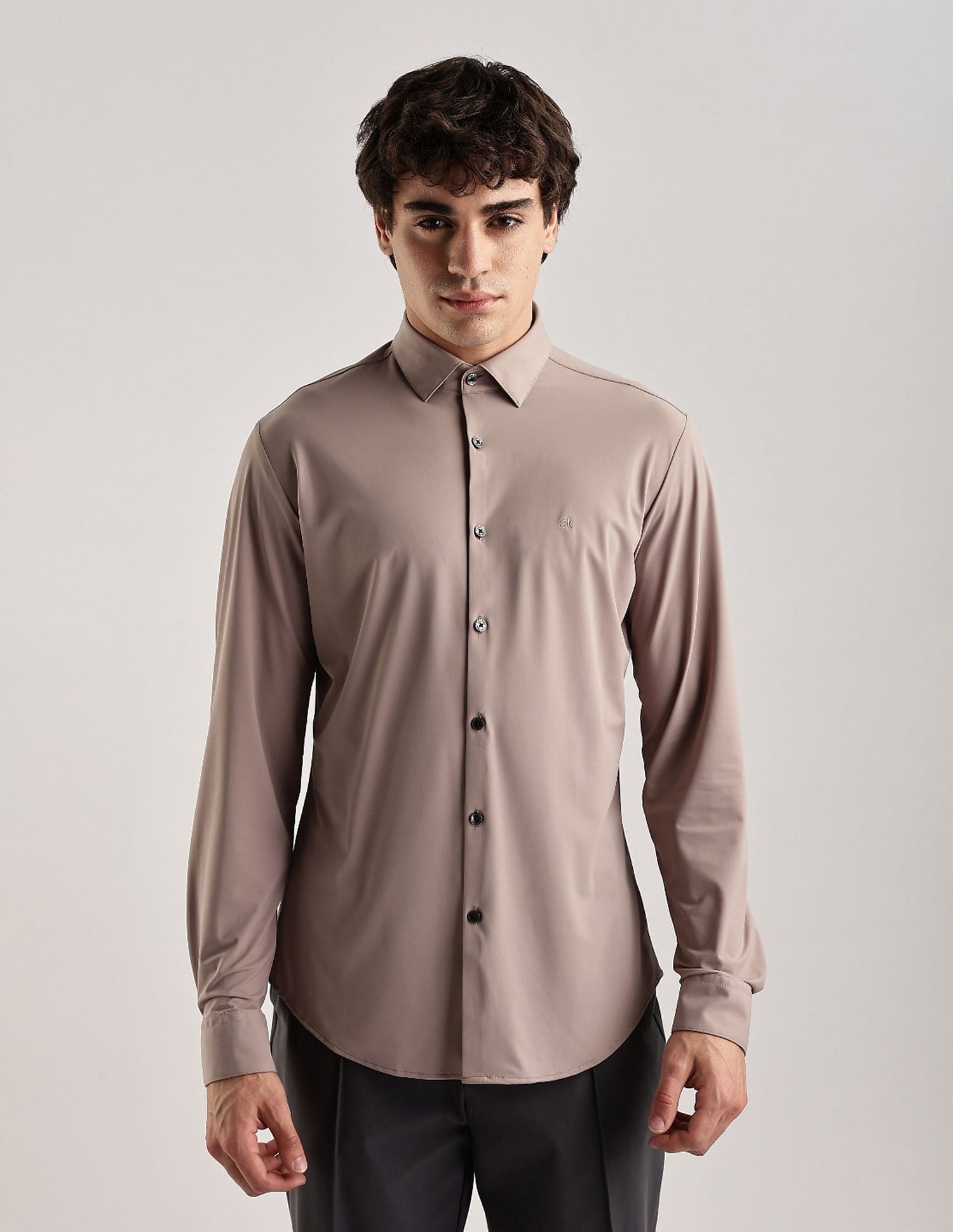 Calvin Klein Jeans Solid Slim Fit Woven Shirt