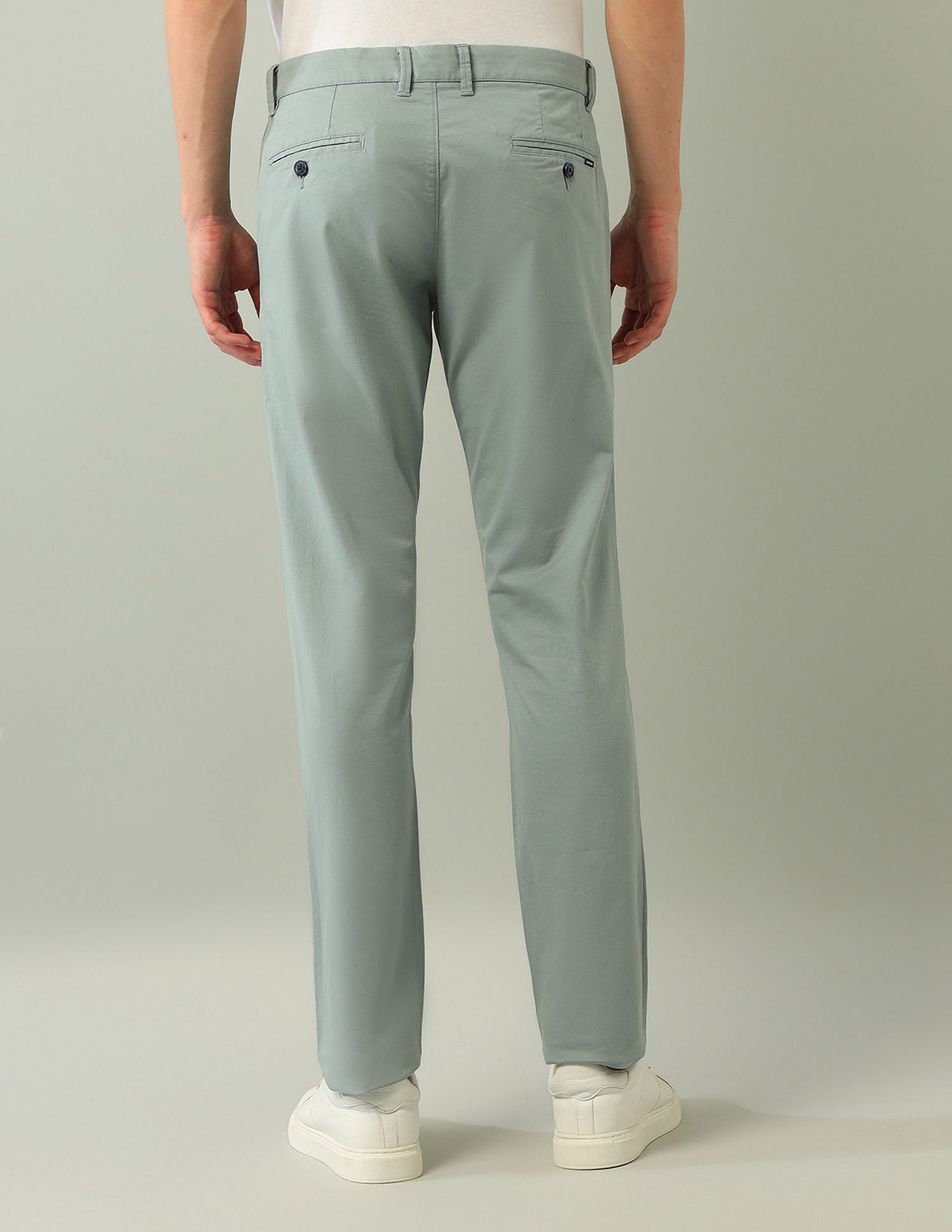 Arrow Sport Solid Mid Rise Trouser