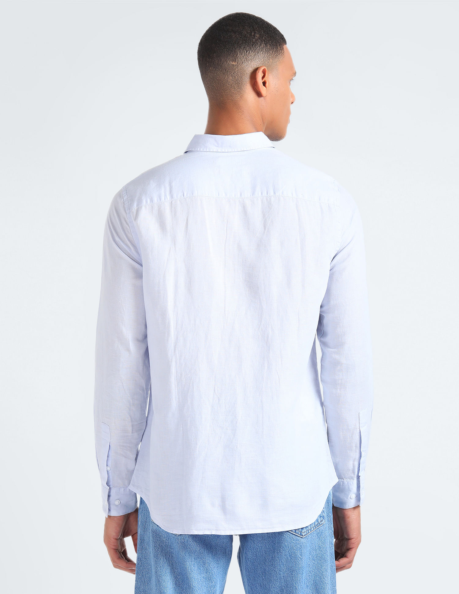 Calvin klein outlet white linen shirt