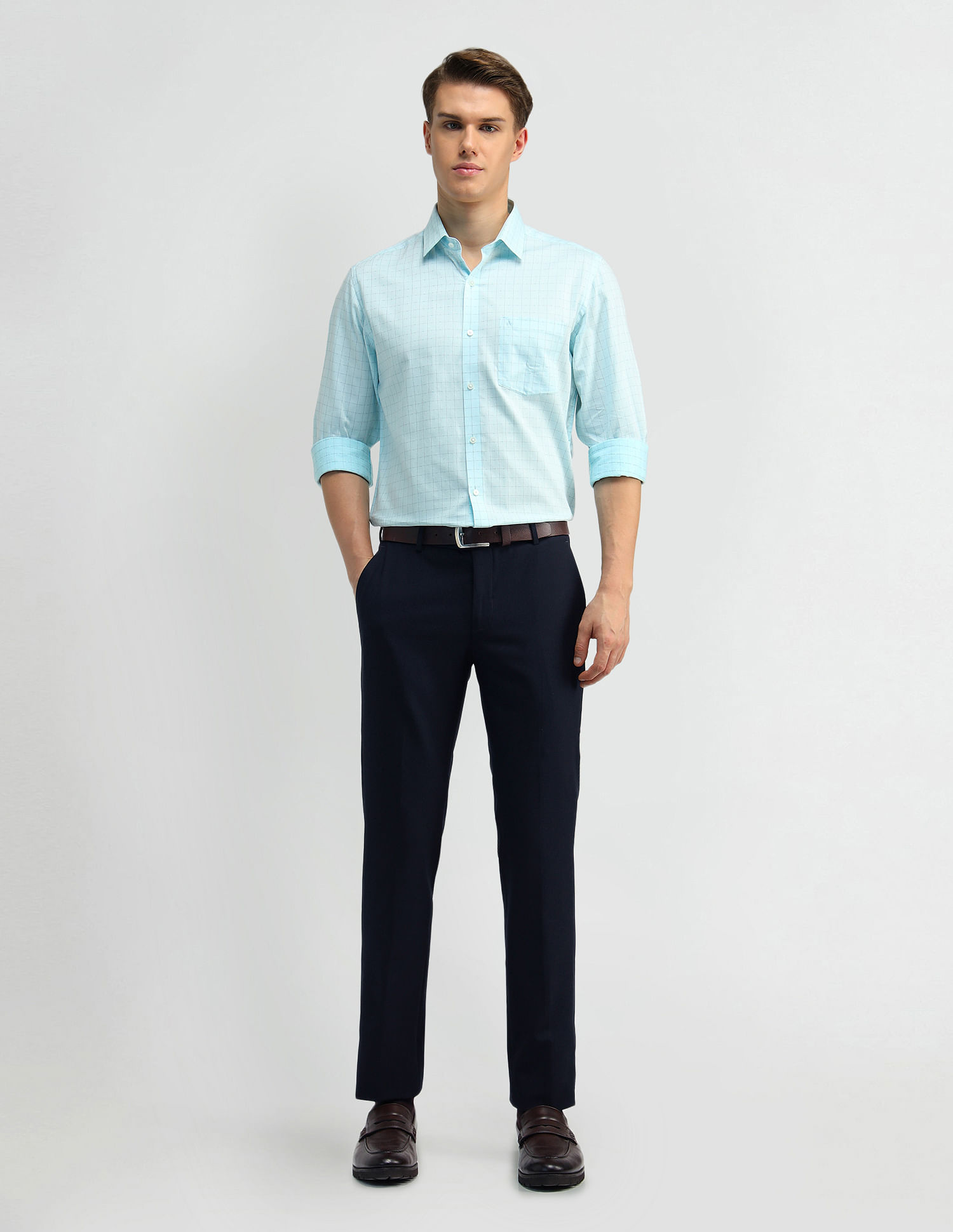 Arrow Mid Rise Tapered Fit Trousers