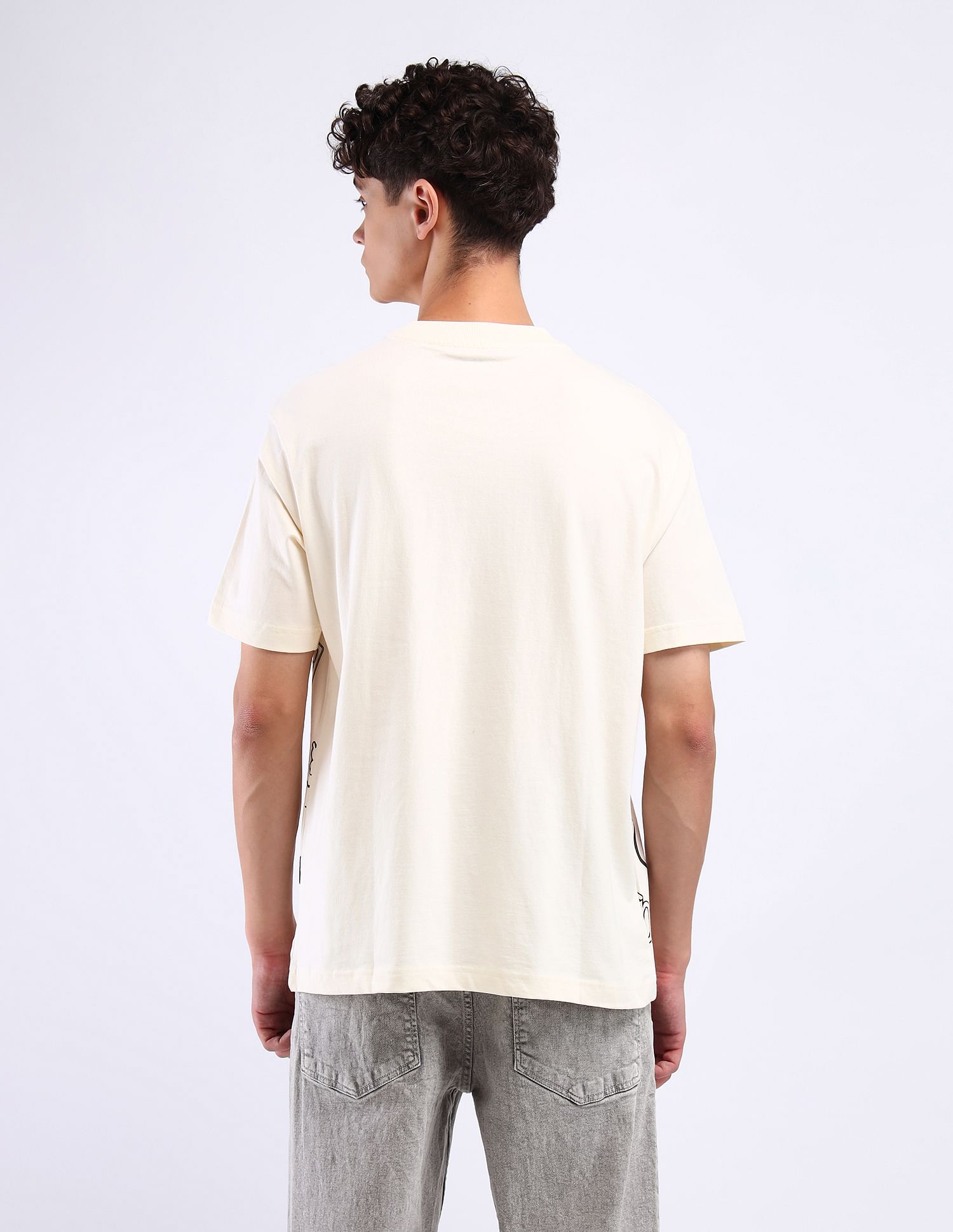 Flying Machine Graphic Print Cotton T-Shirt