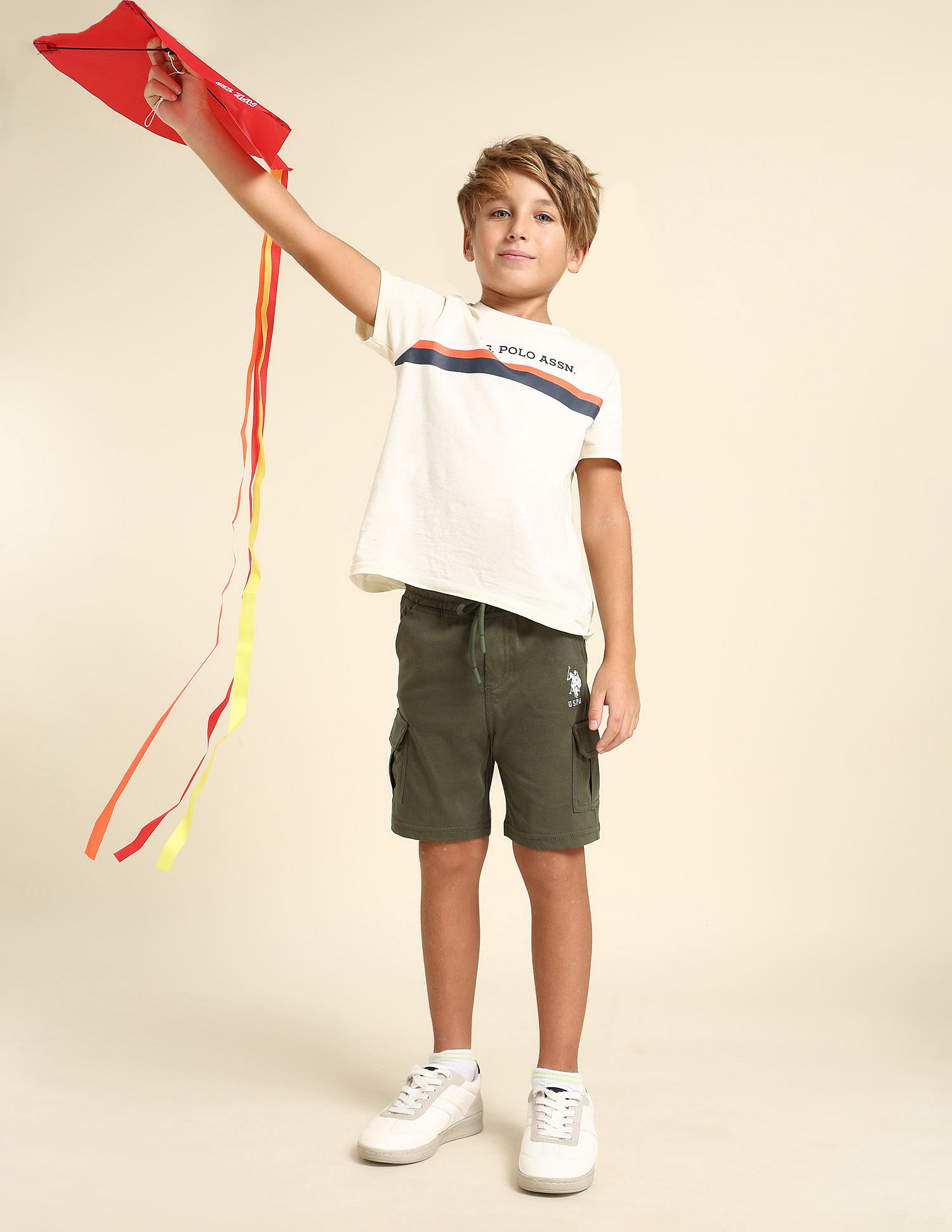 U.S. Polo Assn. Kids Boys Pure Cotton Regular Fit Shorts
