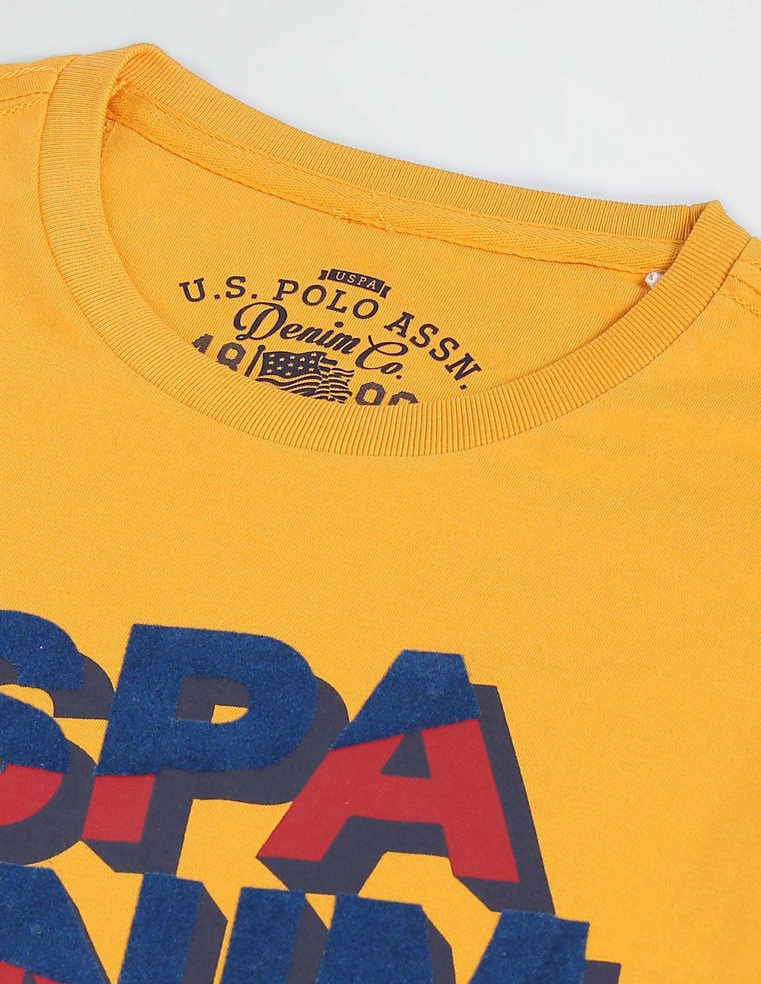 U.S. Polo Assn. Denim Co. Crew Neck Brand Print Pure Cotton T-Shirt