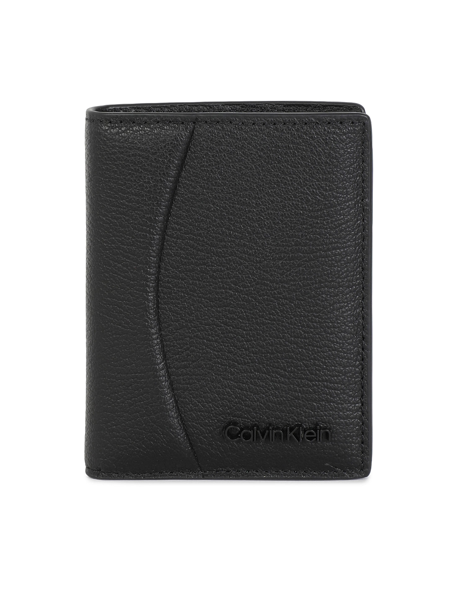 Calvin Klein Modern Plaque Bifold Textured Wallet