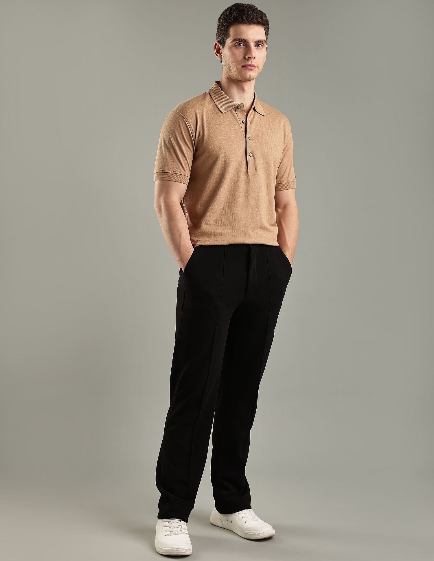 Tommy Hilfiger Solid Regular-Fit Cotton Polo Shirt