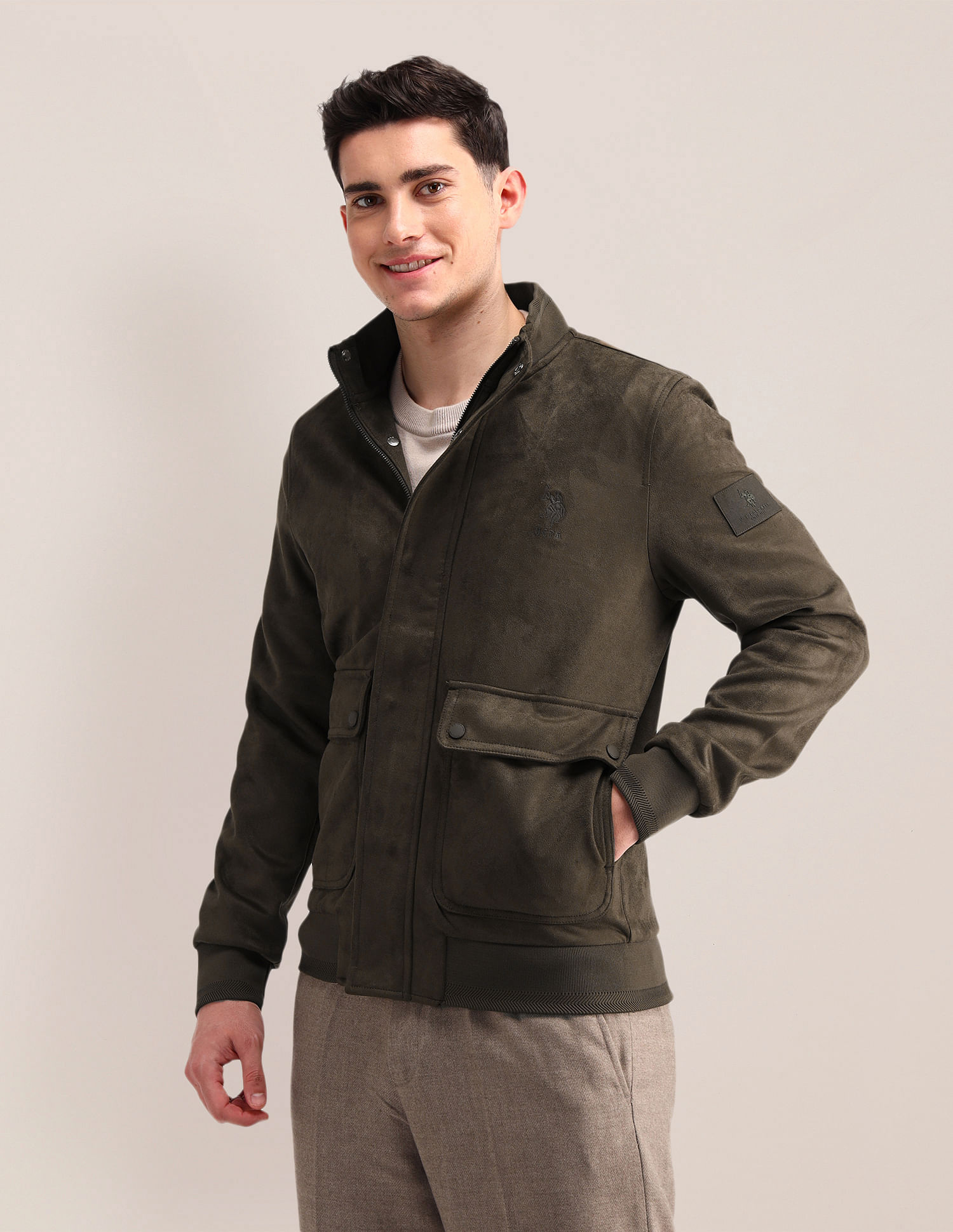 U.S. Polo Assn. Regular Fit Solid Casual Jacket