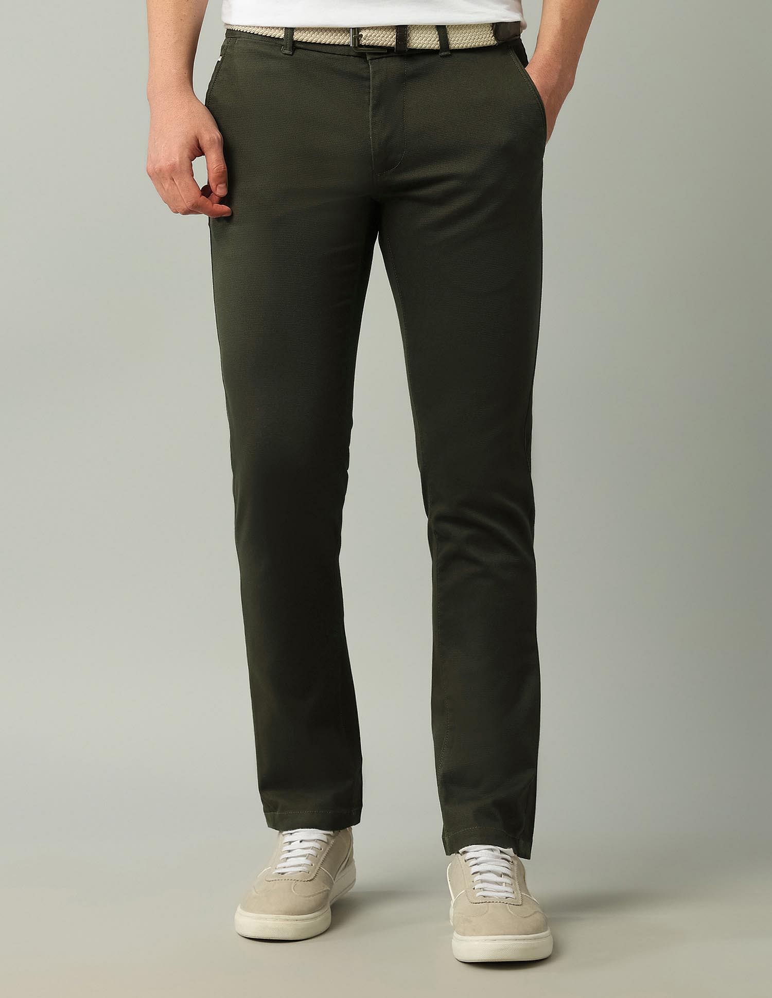 Arrow Sport AutoFlex Slim Fit Dobby Weave Trousers
