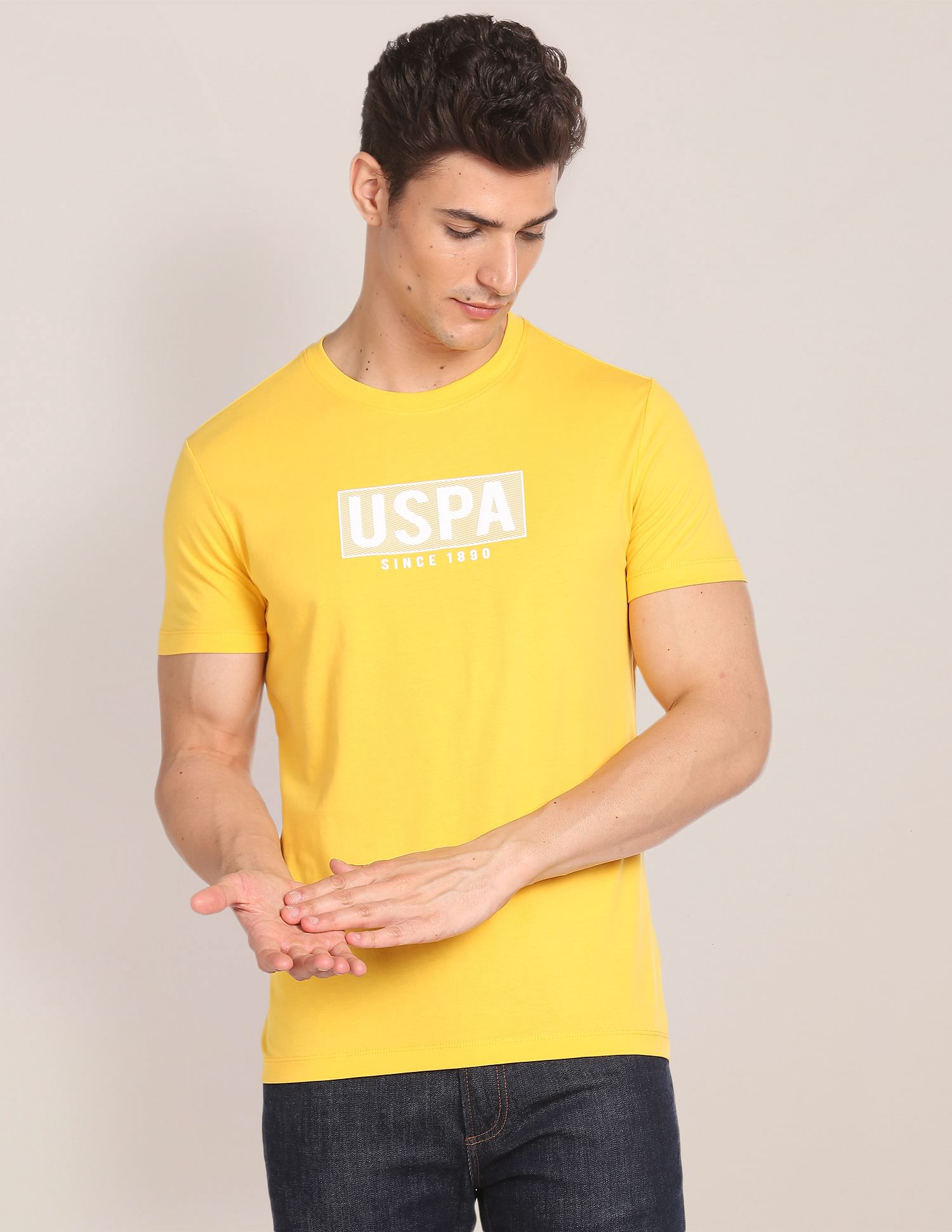 U.S. Polo Assn. Brand Print Cotton T-Shirt