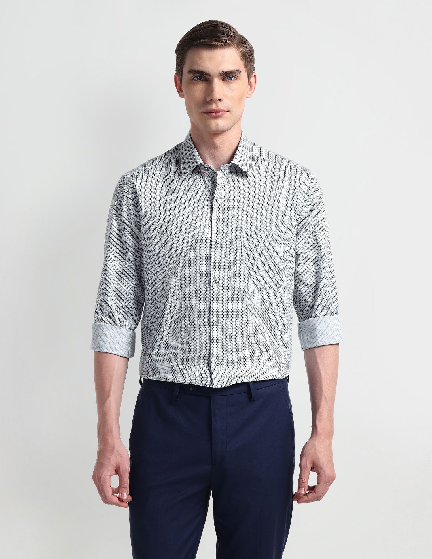 Arrow Slim Fit Geometric Shirt