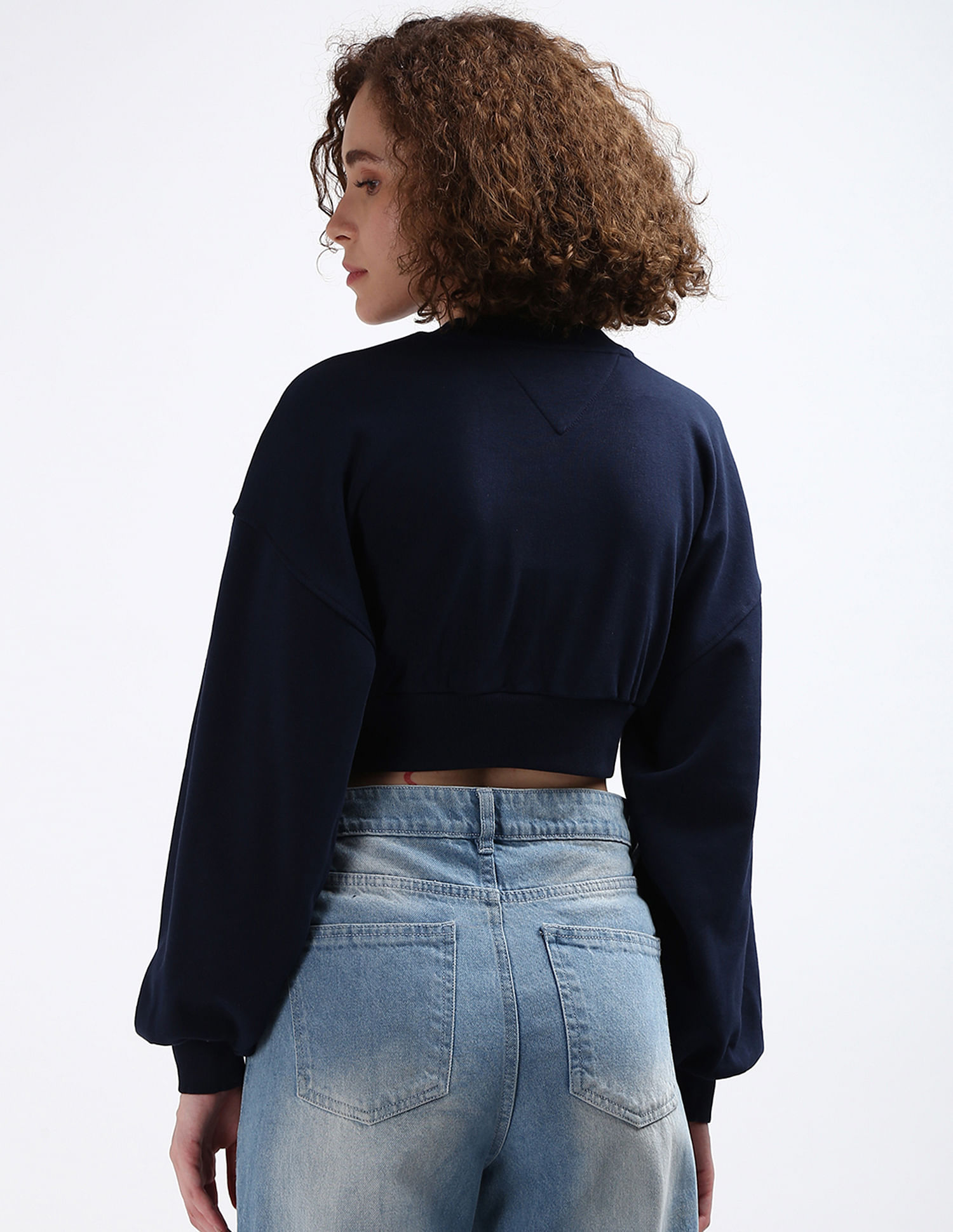 Tommy Hilfiger Sustainable Script Crop Sweatshirt