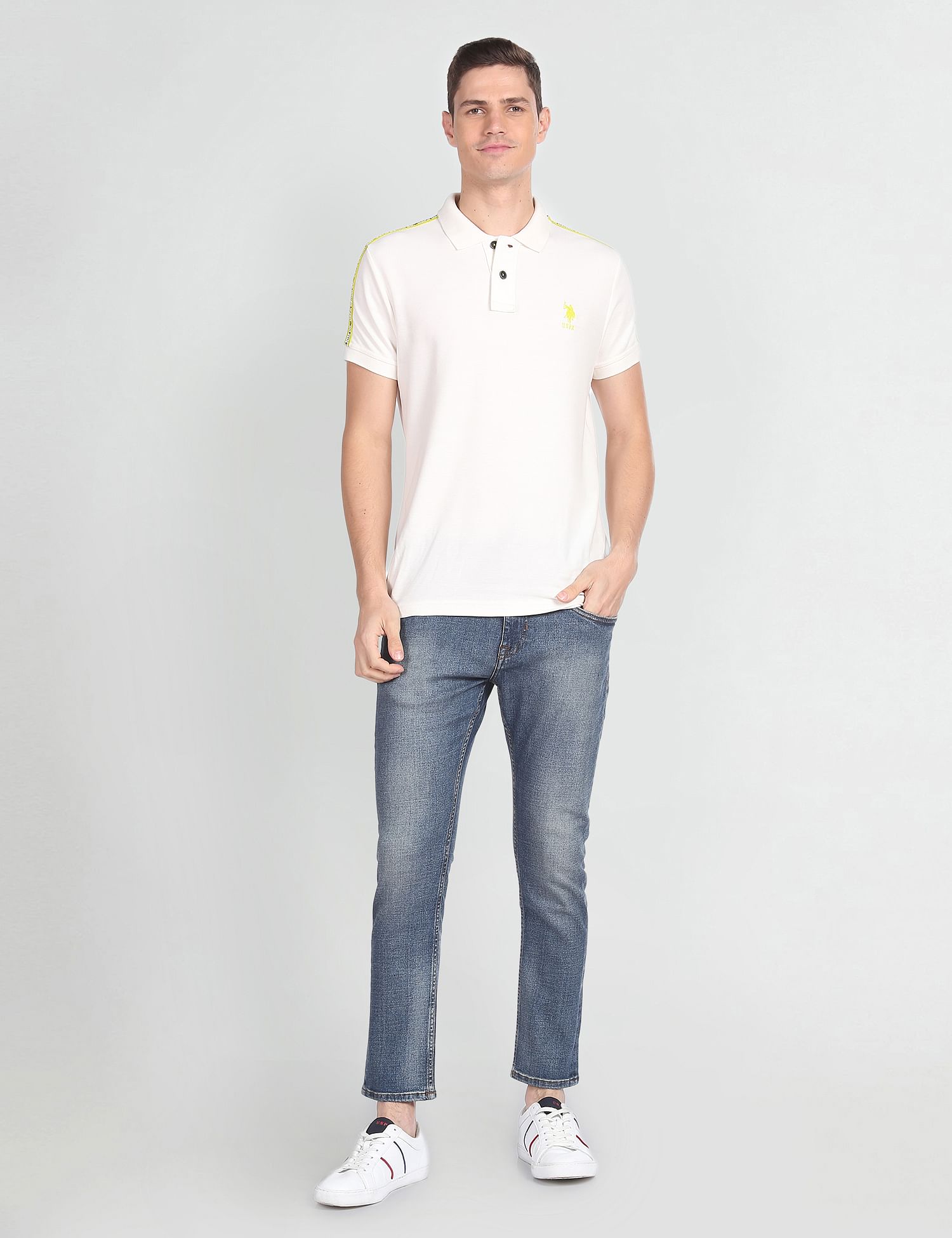 U.S. Polo Assn. Denim Co. Henry Cropped Fit Blue Jeans