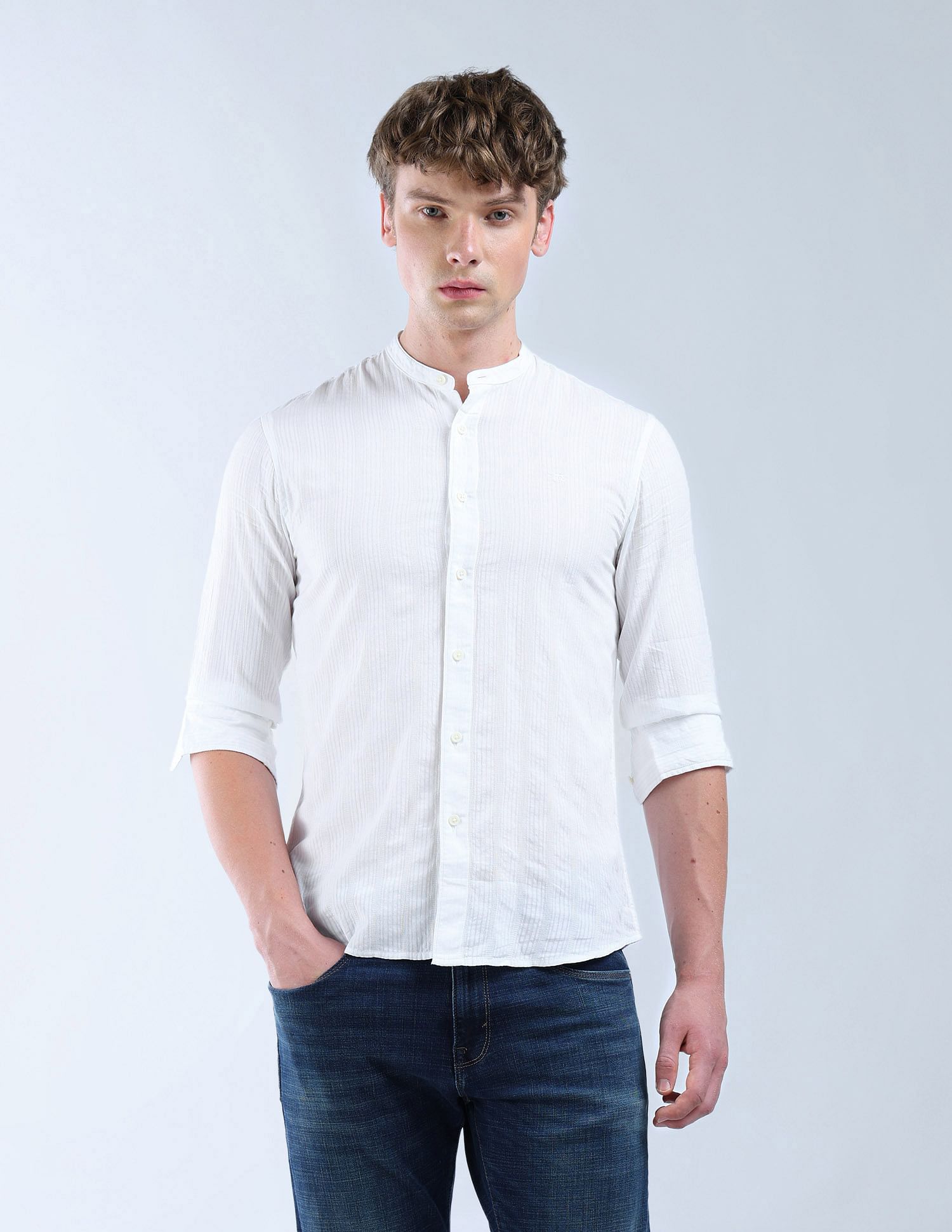 Flying Machine Pure Cotton Color Of Home Shirt
