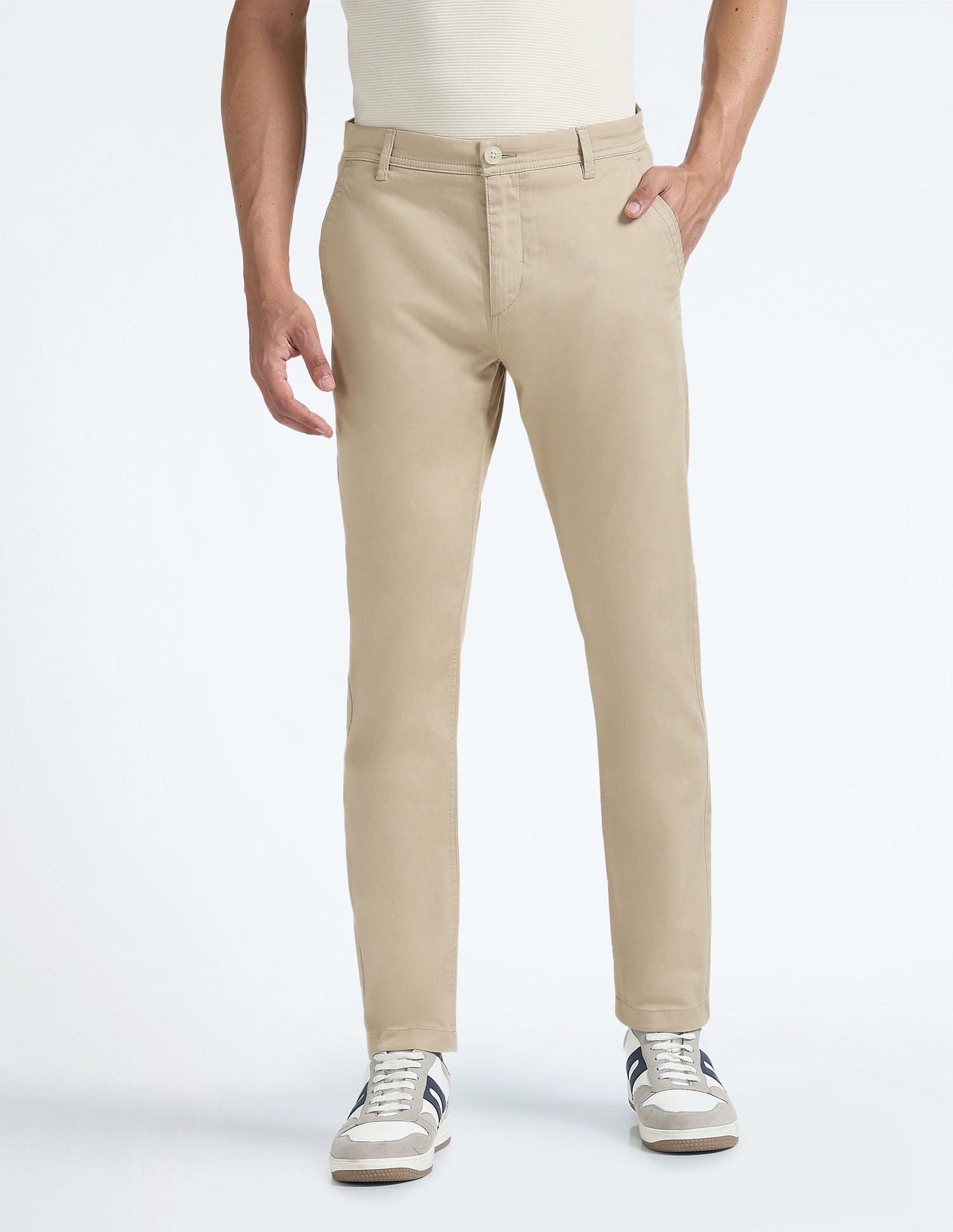 Flying Machine Slash Slim Tapered Fit Twill Chinos