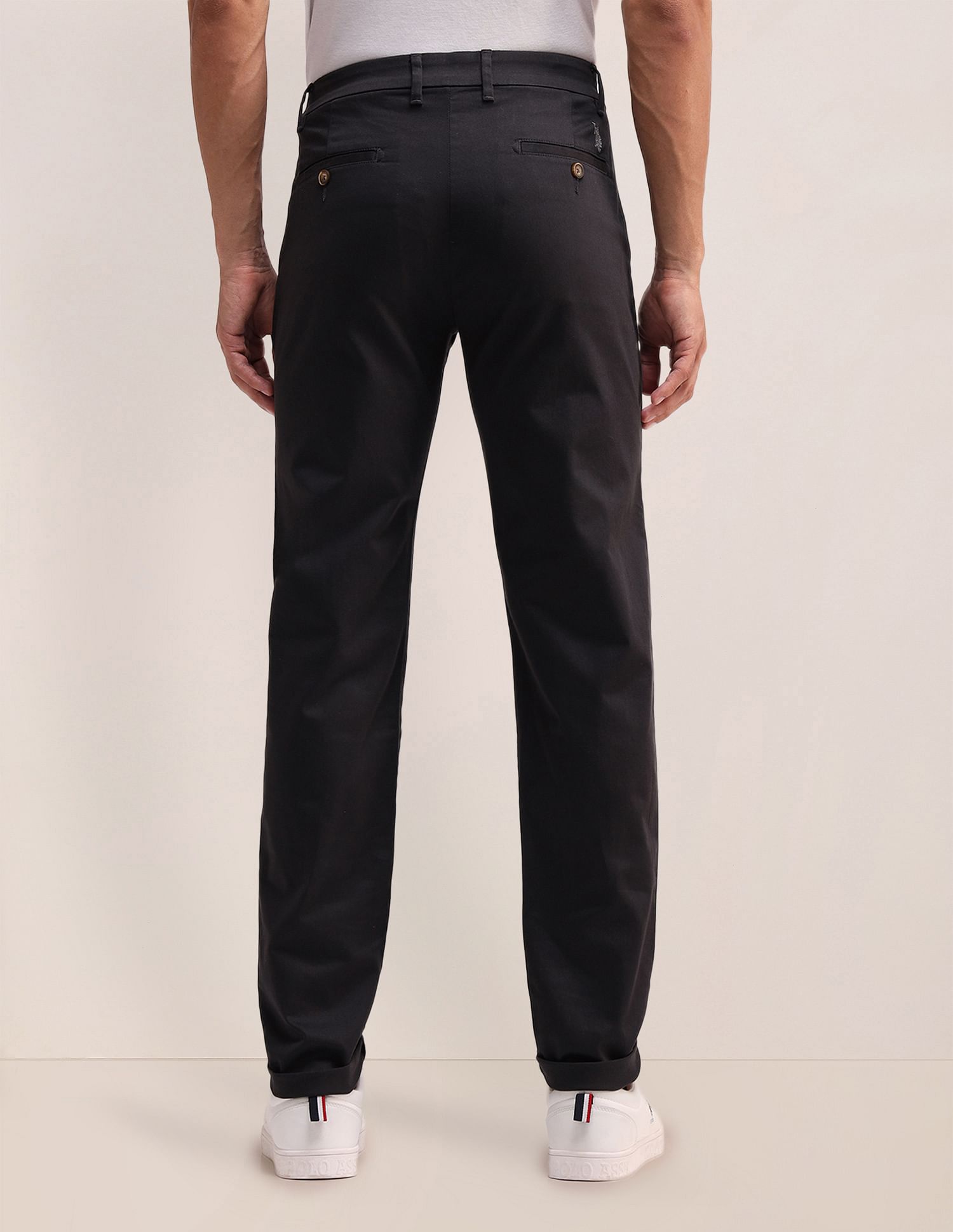 U.S. Polo Assn. Austin Slim Fit Solid Trousers