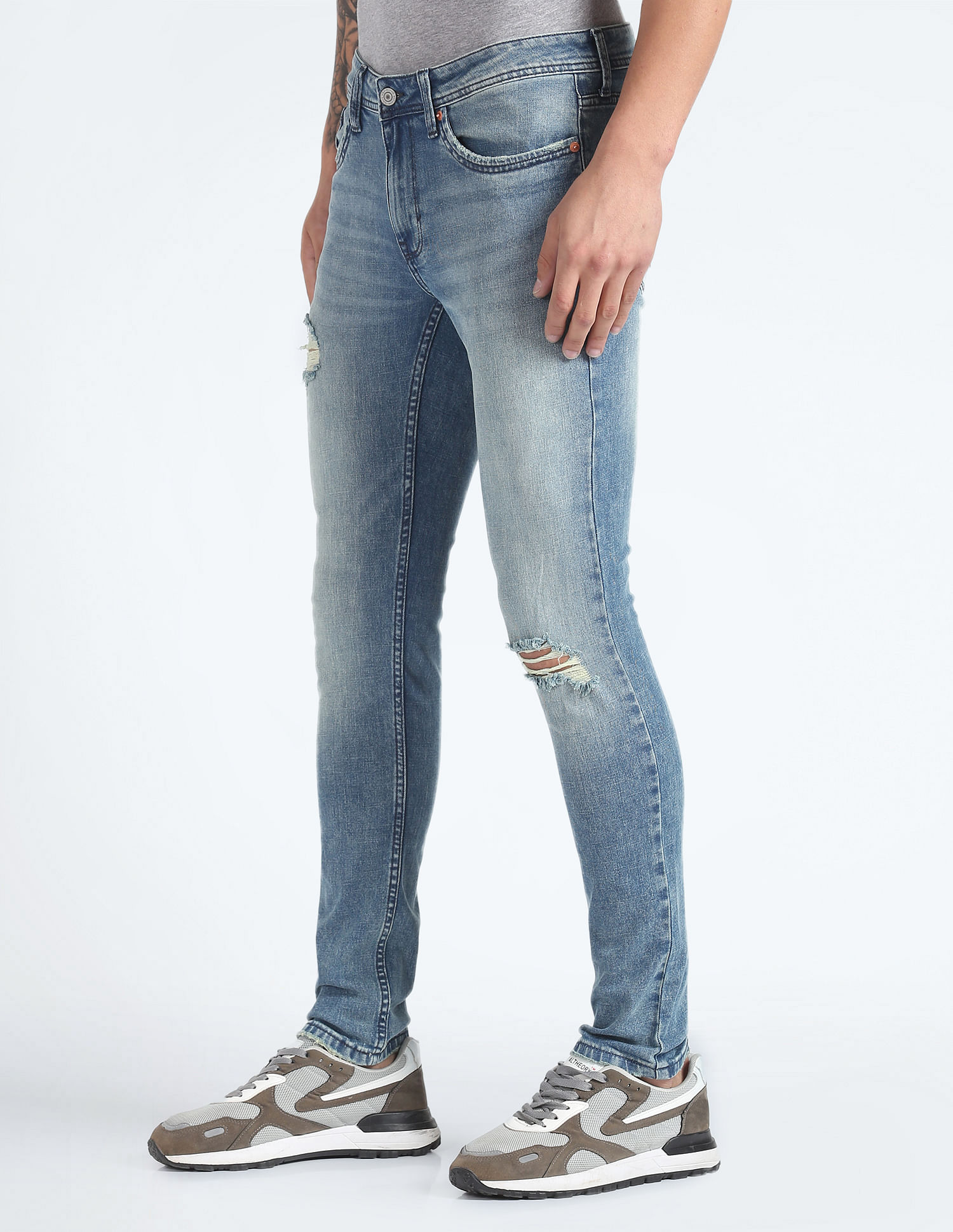 Flying Machine Jackson Skinny Distressed Jeans