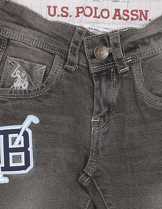 U.S. Polo Assn. Kids Boys Slim Fit Stone Wash Jeans