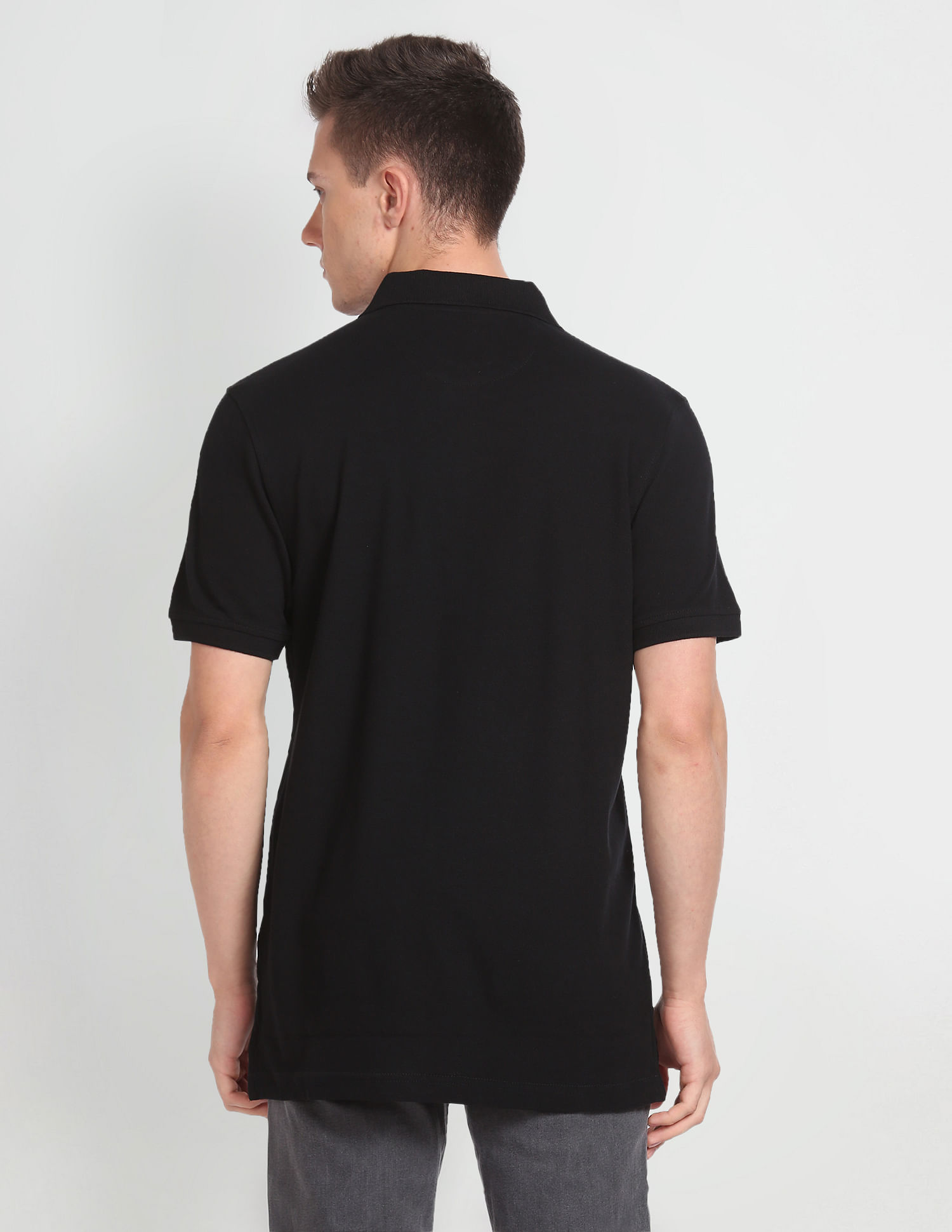 Arrow Sports Horizontal Stripe Cotton Polo Shirt