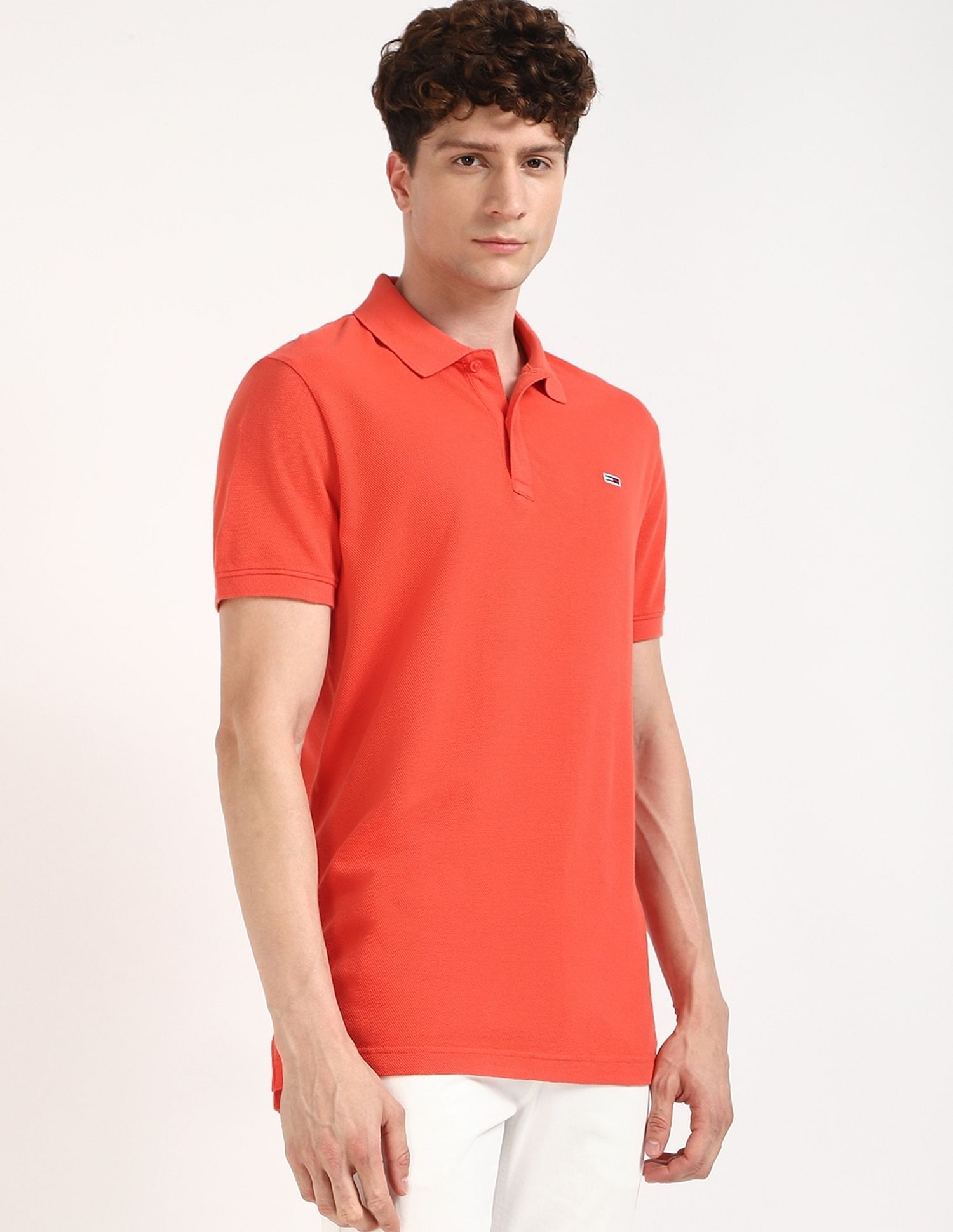 Tommy Hilfiger Solid Slim-Fit Cotton Polo Shirt