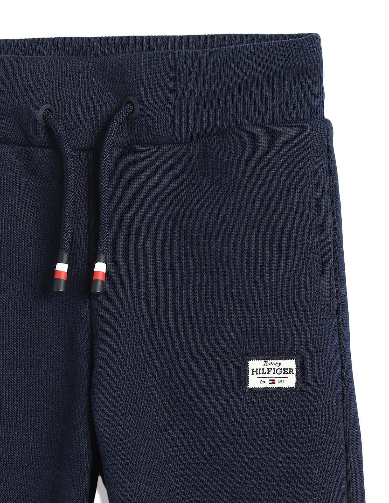 Tommy Hilfiger Kids Boys Solid Regular-Fit Cotton Trouser