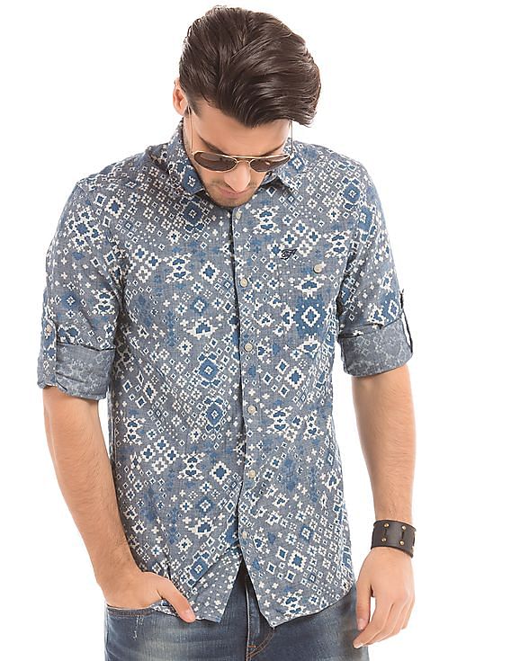 Buy Ed Hardy Men Printed Slim Fit Shirt NNNOW