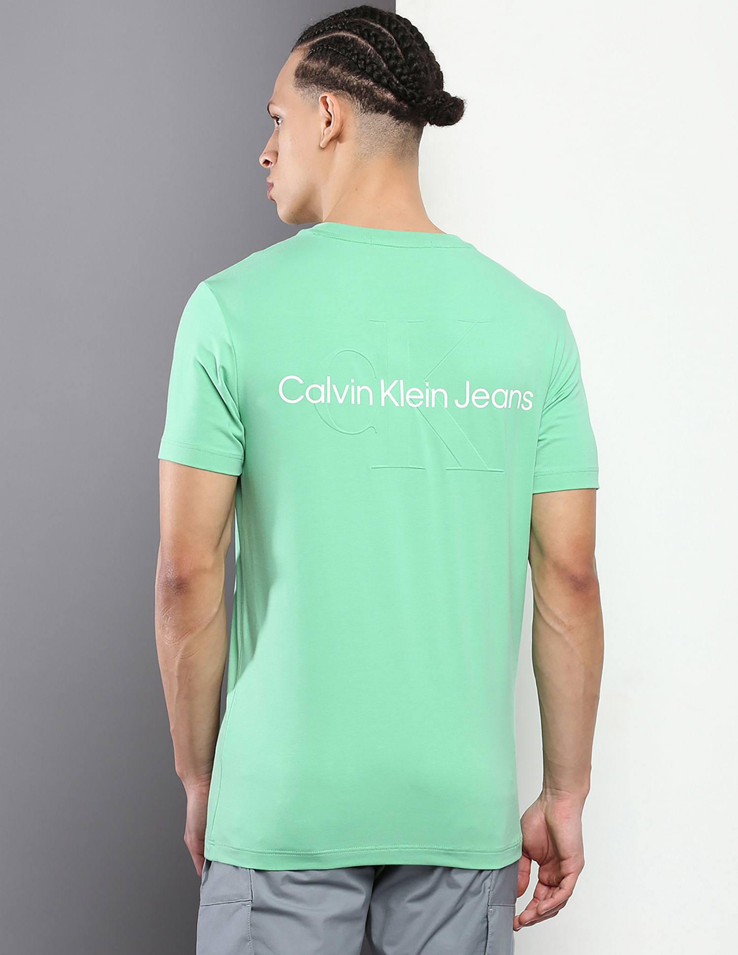 Buy Calvin Klein Jeans Brand T-Shirt Crew Print Neck