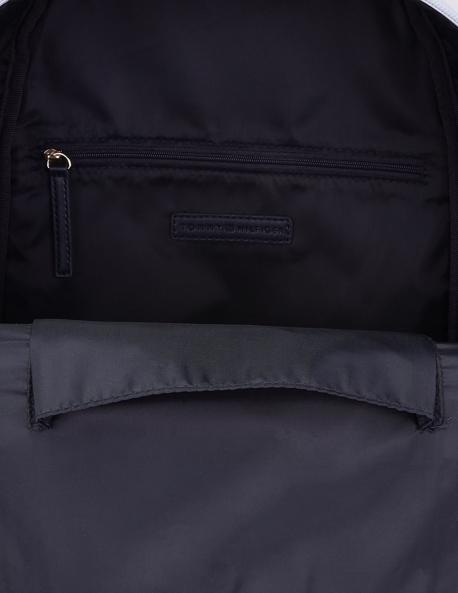 Tommy Hilfiger Solid Blue Pu Backpack