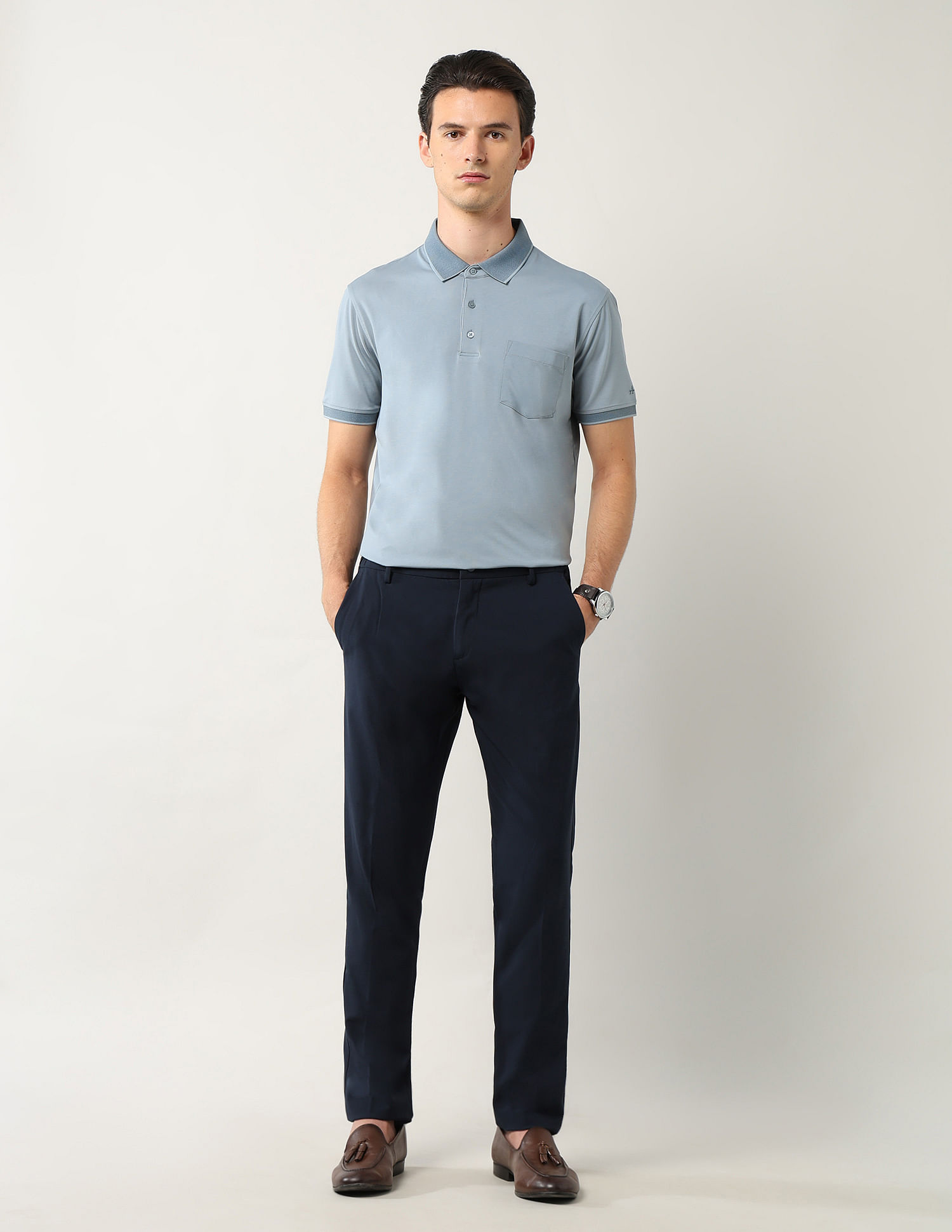 Arrow Solid Regular Fit Polo Shirt