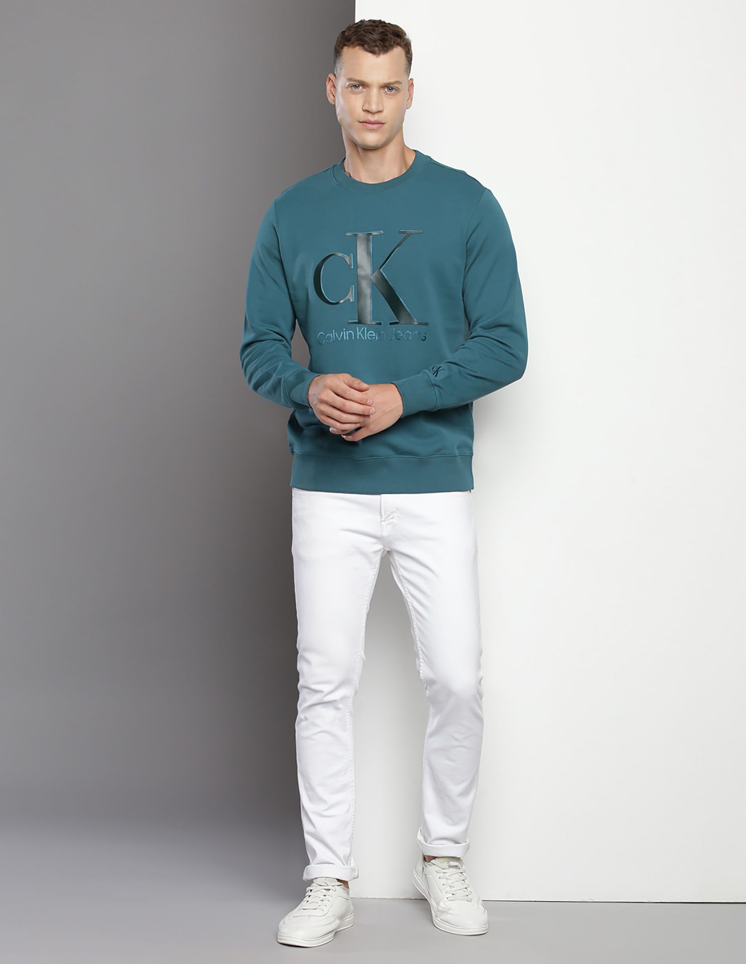 Calvin Klein Crew Neck Monogram Sweatshirt