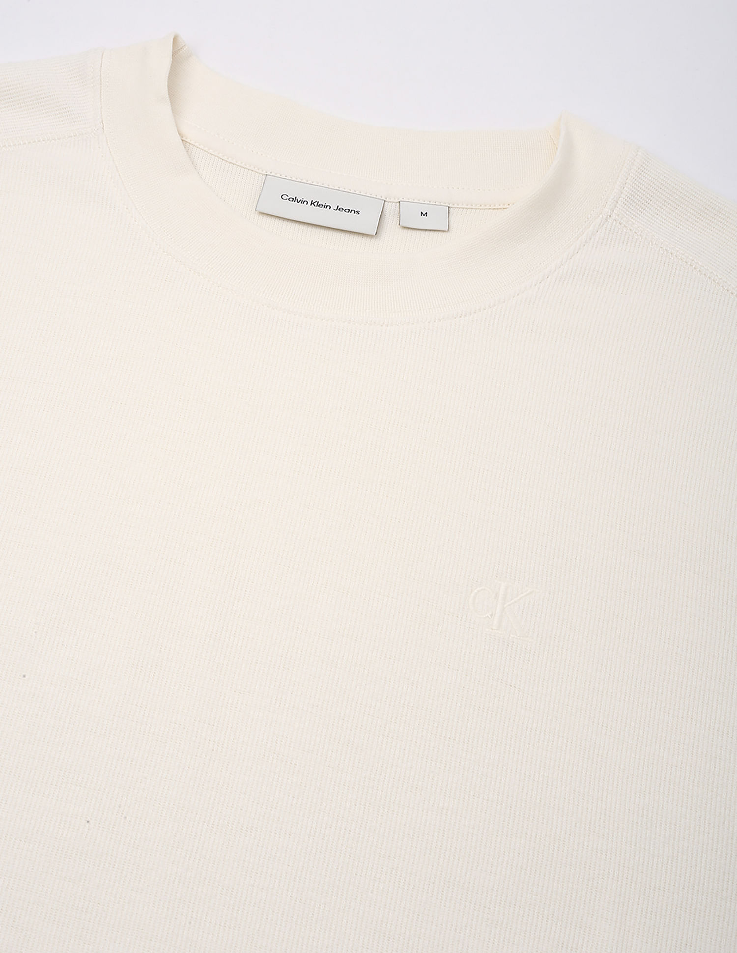 Calvin Klein Jeans Solid Relaxed-Fit Cotton T Shirt