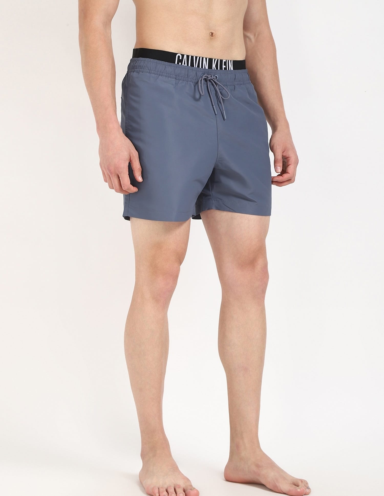 Buy Calvin Klein Jeans Solid Blue Low Rise Swimwear Shorts