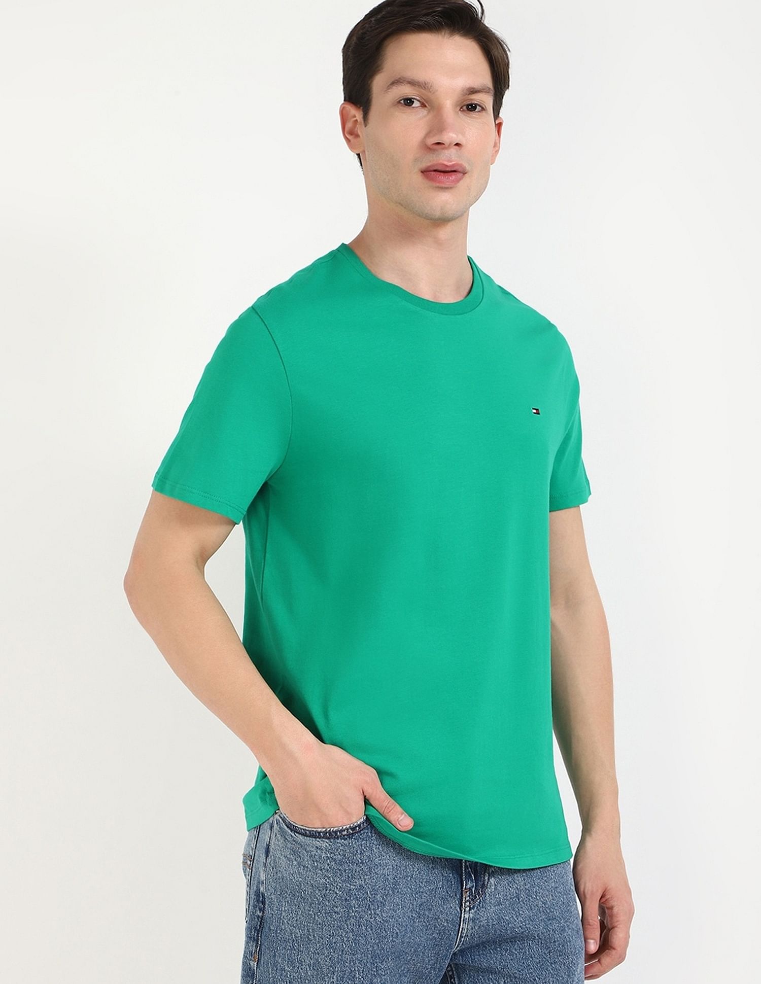 Tommy Hilfiger Solid Regular-Fit Cotton T-Shirt