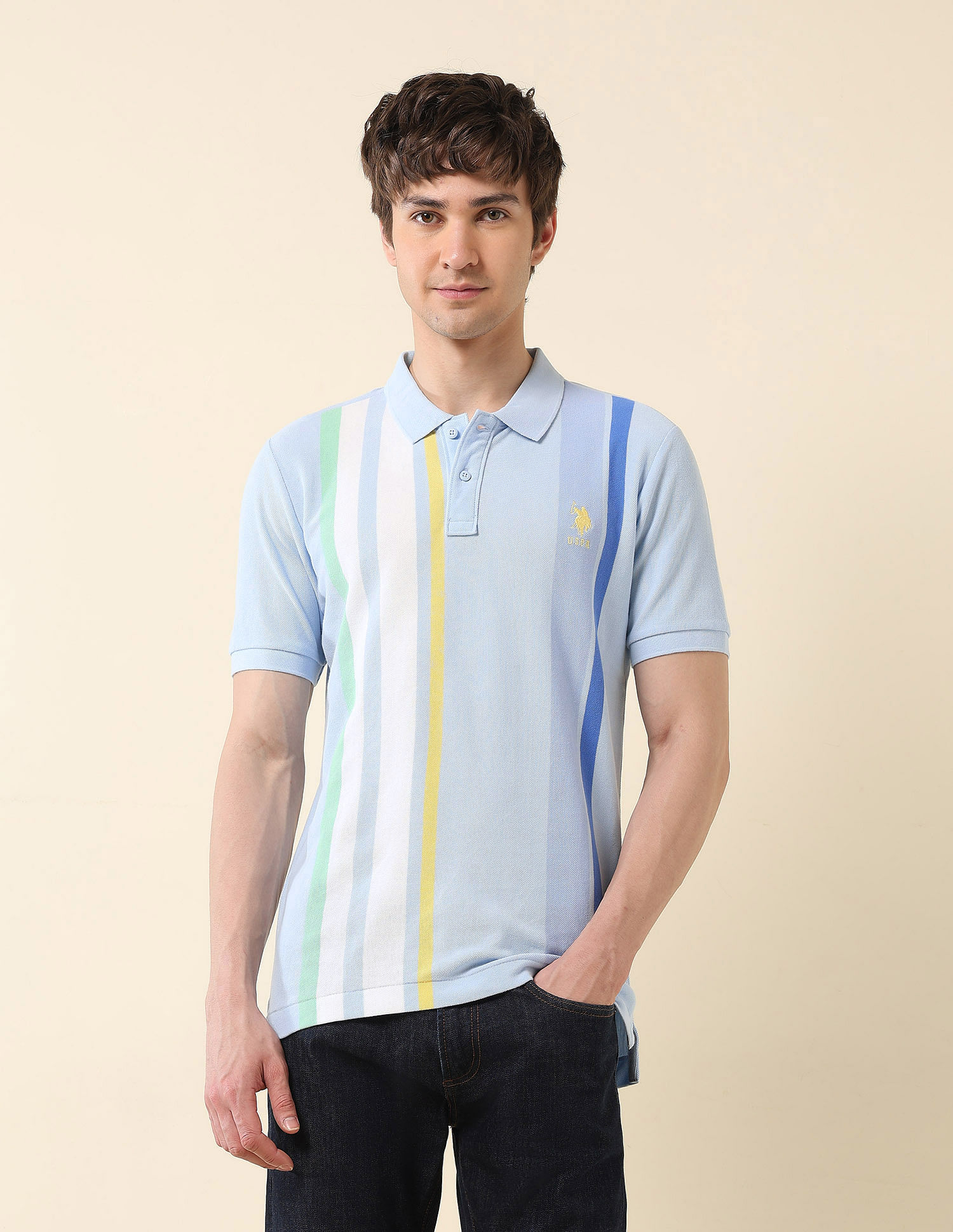 U.S. Polo Assn. Slim Fit Summer Splash Polo Shirt