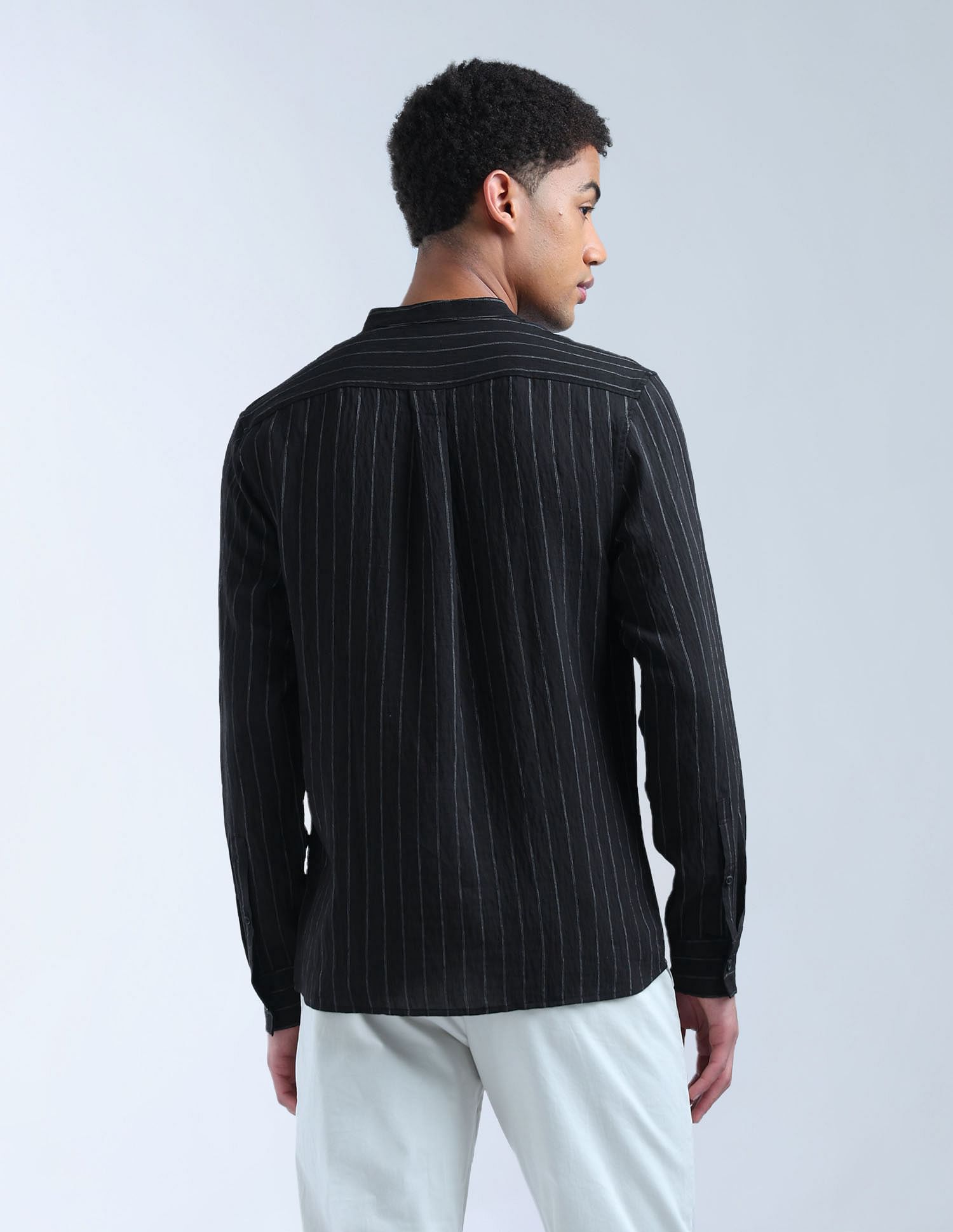 Flying Machine Vertical Striped Regular Fit Color Of Home Shirt